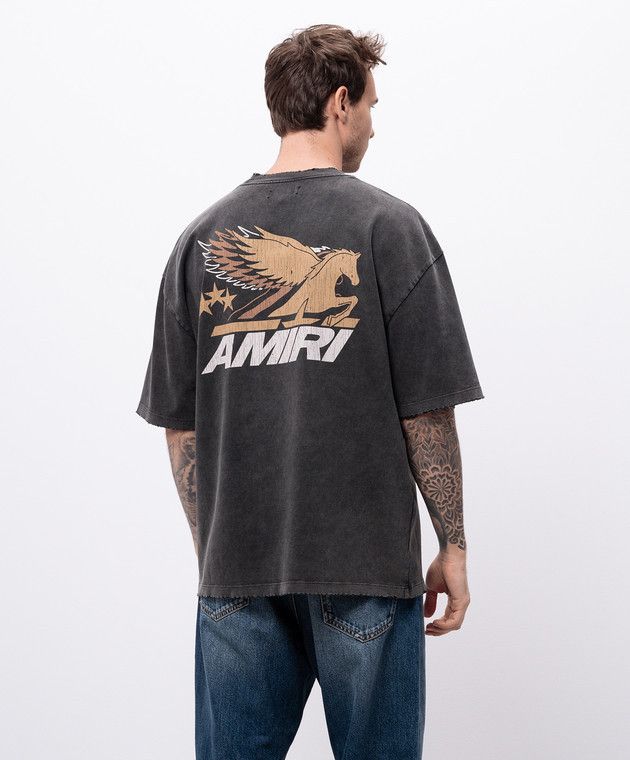 Amiri o1h1sh10525 Vintage Pegasus Os T-Shirt in Black Size US XL / EU 56 / 4 - 4 Thumbnail
