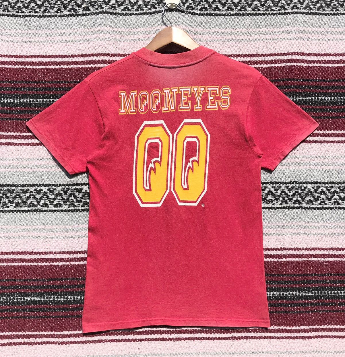 Japanese Brand Vintage 90s Moon Eyes Tee Moon Eyes Equipment Co. SunFaded Size US S / EU 44-46 / 1 - 1 Thumbnail