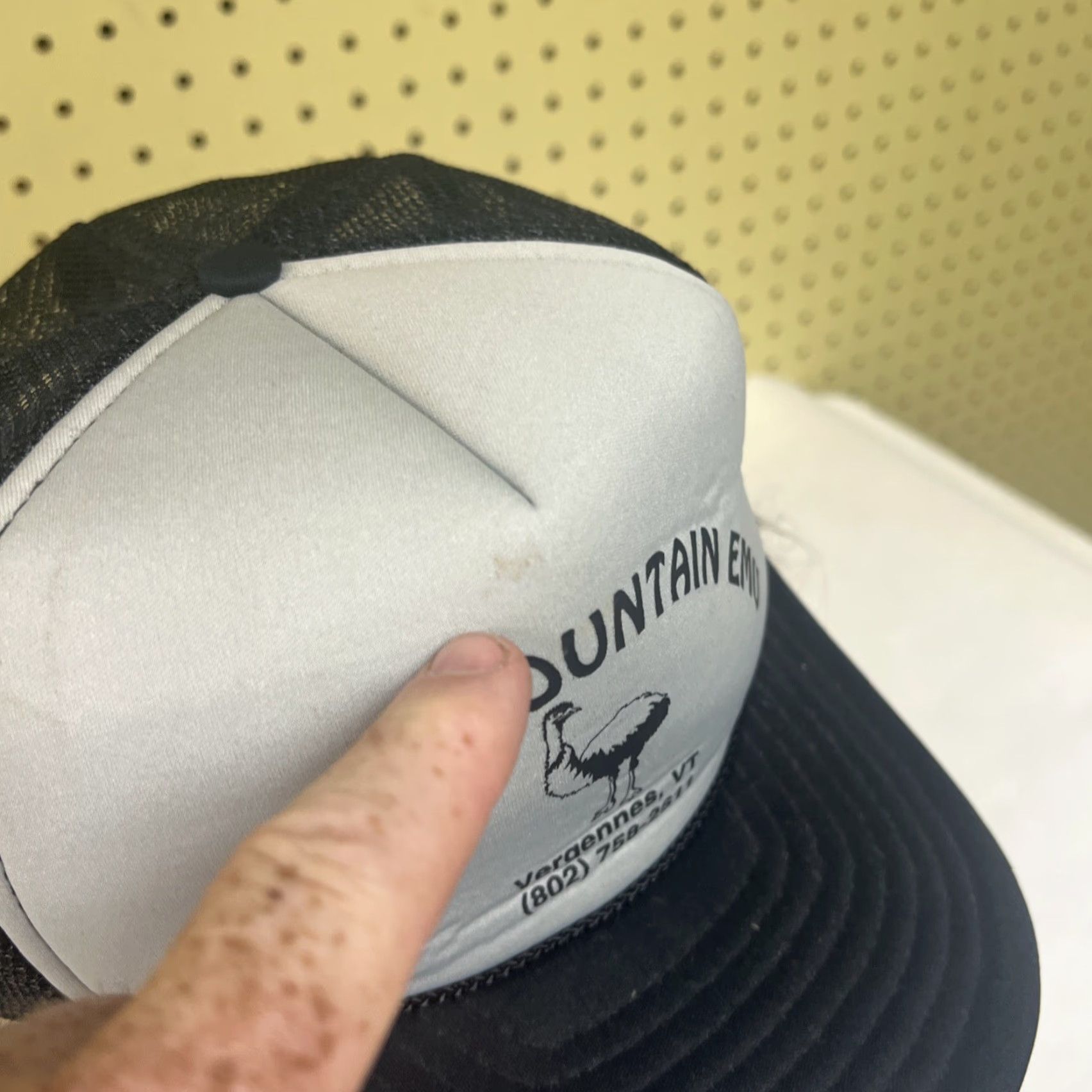 Vintage VINTAGE Green Mountain Emu Vergennes Vermont snapback hat Big Bird Cobra Baseball Cap Unisex Adults One Size Black Polyester Nylon Birds 90s Size ONE SIZE - 4 Thumbnail