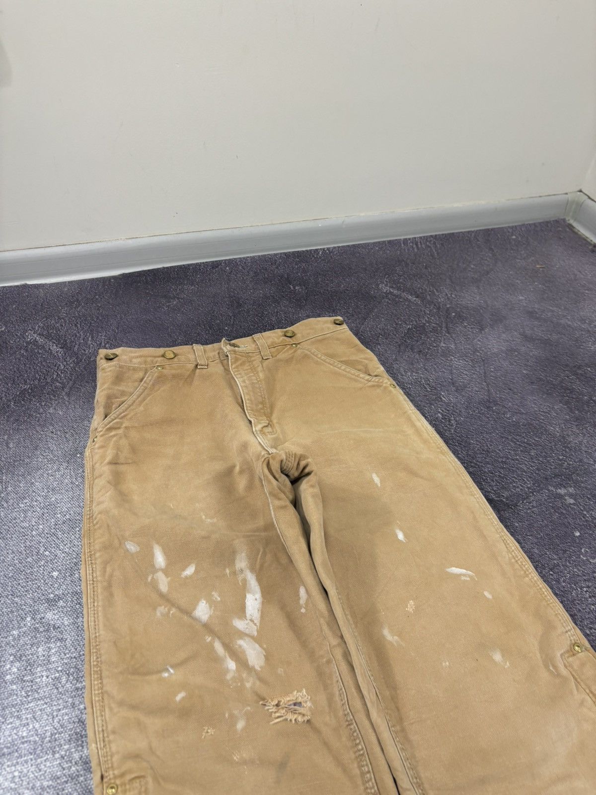 Carhartt Vintage 90s Carhartt USA Side Zip Rare Work Hype Baggy Pants Size US 30 / EU 46 - 13 Thumbnail