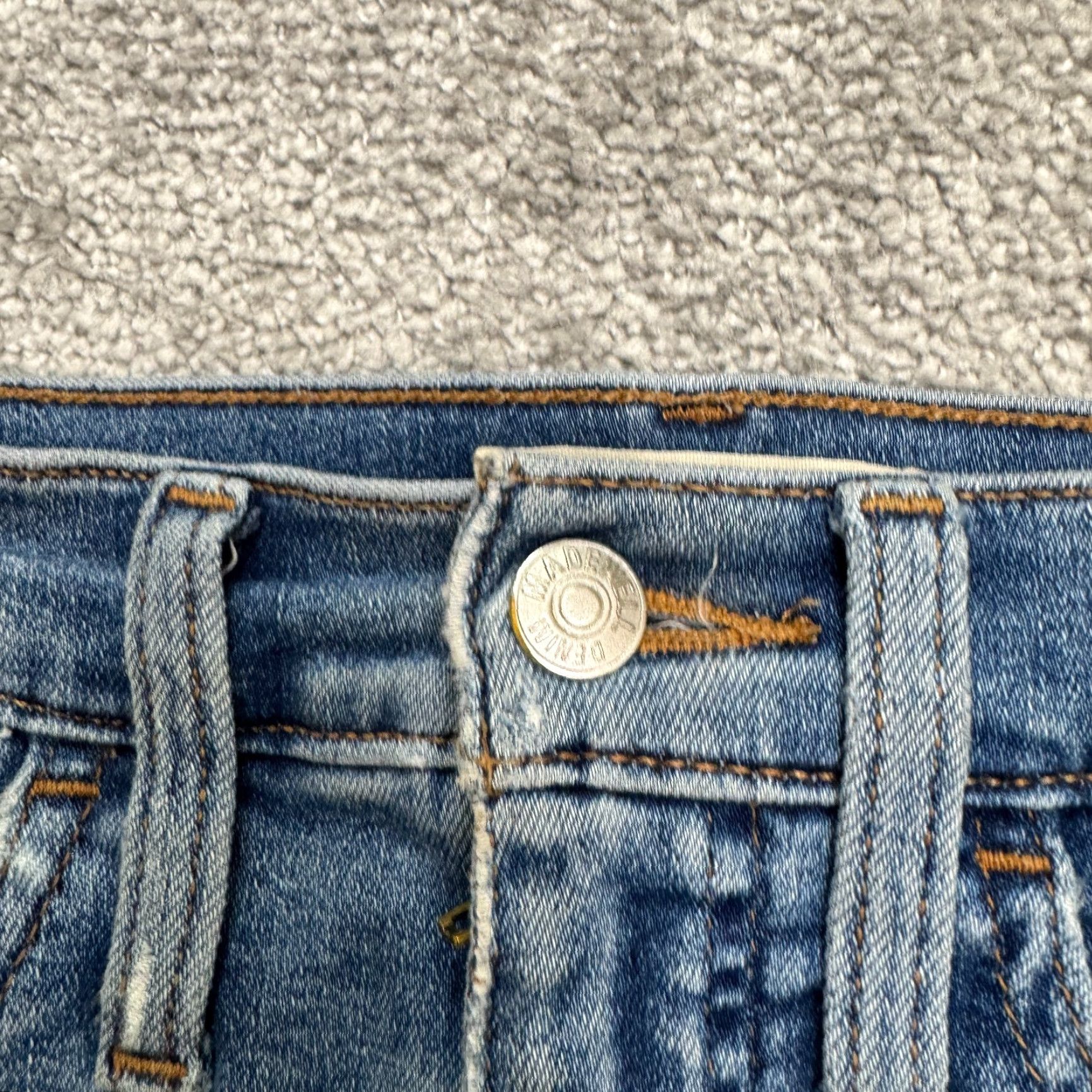 Madewell Madewell Roadtripper Jeans Womens 24 High Rise Denim Stovepipe Ankle Straight Size 42" / US 20 - 4 Thumbnail
