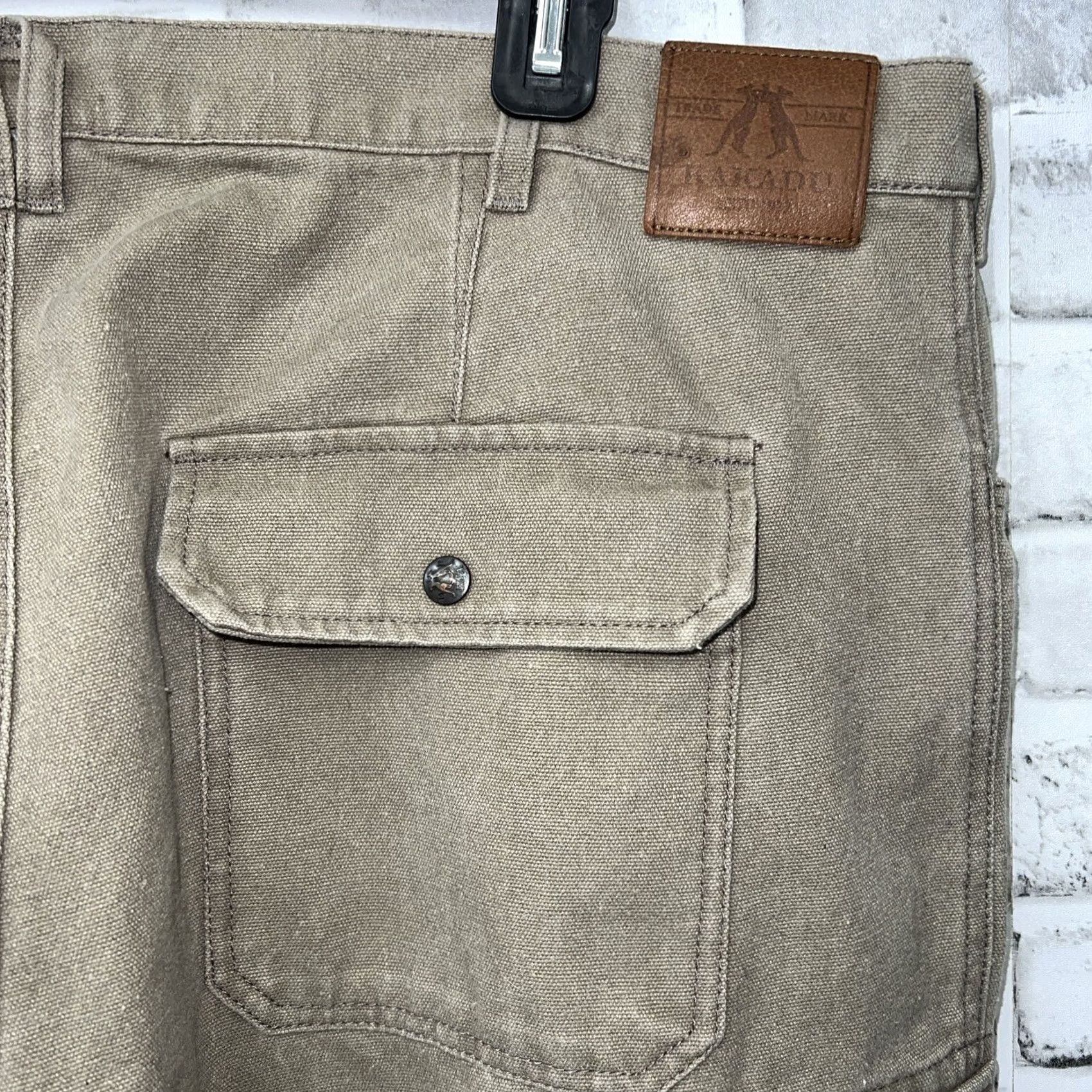 Vintage Kakadu Derby Beige Cargo Pants Mens 2XL 42x32 Beige Cargo 2XL Mens Pants Regular 32in Inseam Size US 39 - 3 Thumbnail