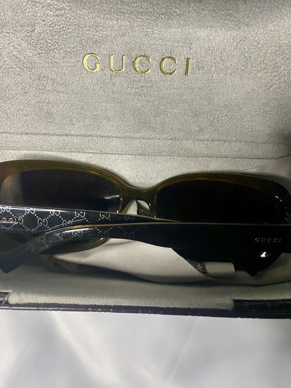 Gucci Gucci Brown Unisex Acetate Sunglasses Size ONE SIZE - 7 Thumbnail