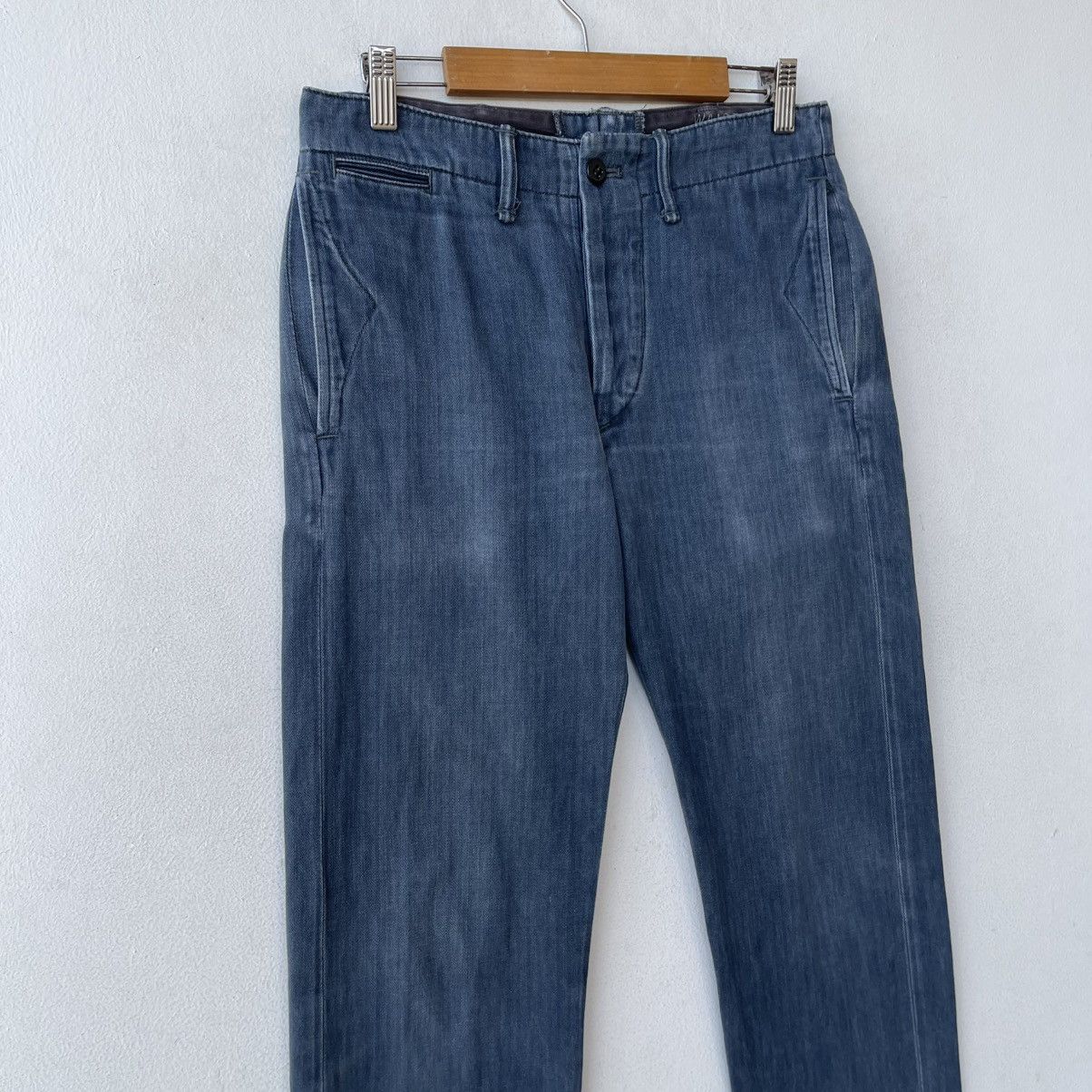 RRL Ralph Lauren RRL Ralph Lauren Herringbone Twill (HBT) Officer Trousers Size US 28 / EU 44 - 4 Thumbnail