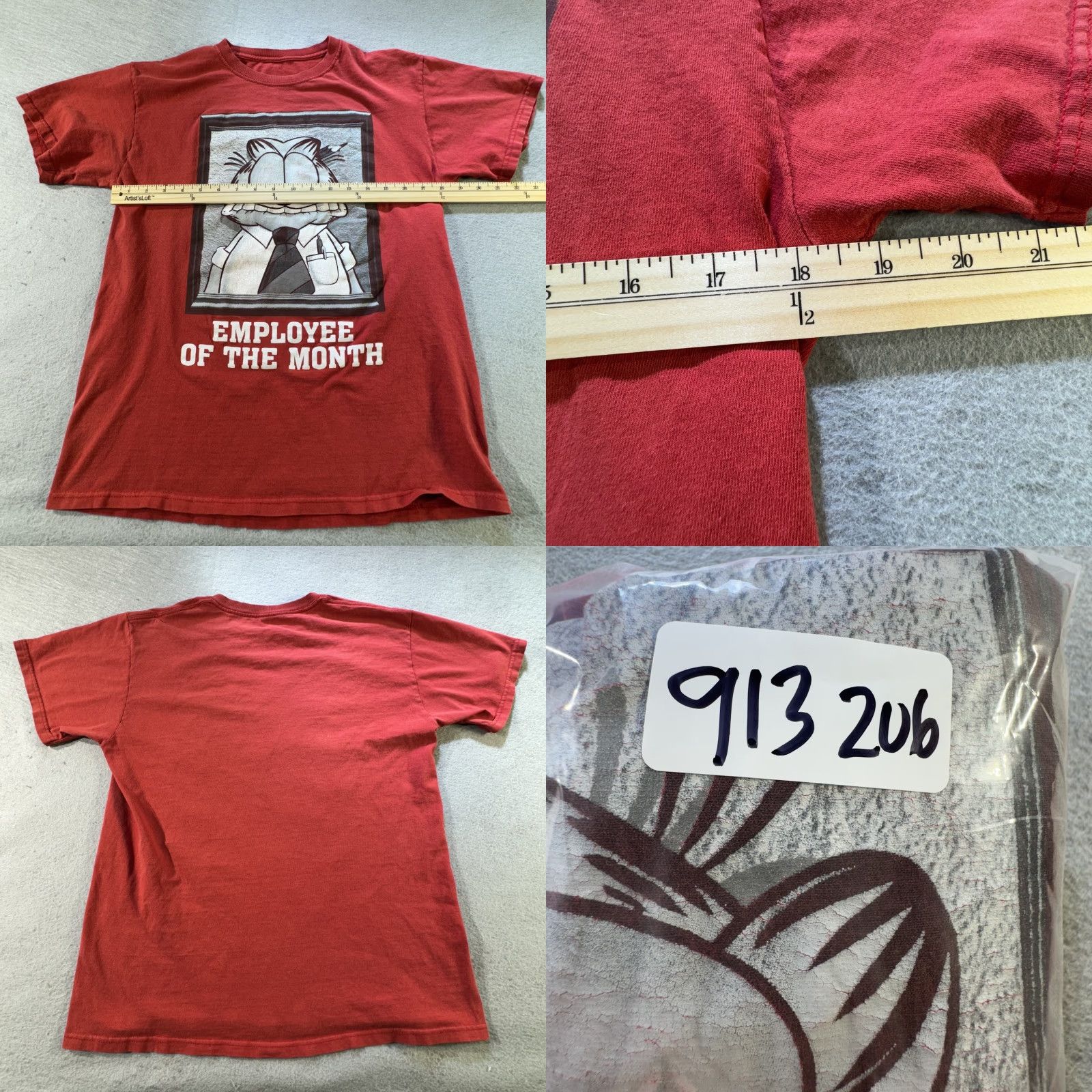Vintage VINTAGE Garfield Employee Of The Month Shirt Mens Medium Red Comic Cat Cartoon Tee Mens Size US M / EU 48-50 / 2 - 8 Thumbnail