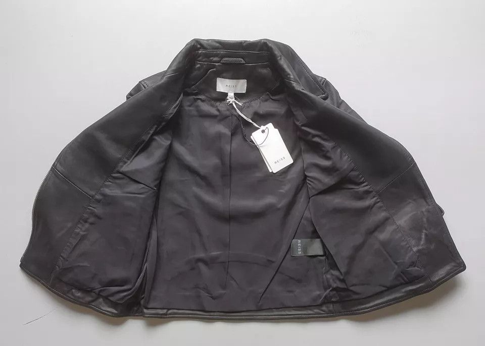 Reiss REISS Women's Geo-Soft Leather Jacket UK6/US2 IFD-0721 Size S / US 4 / IT 40 - 4 Thumbnail