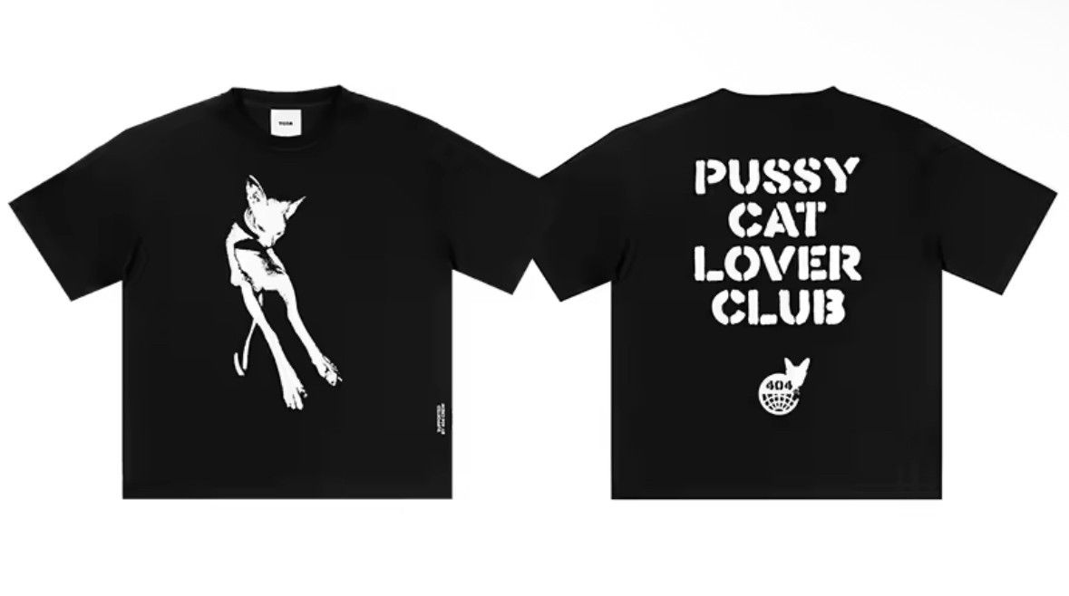 Japanese Brand Streetwear Y2K Pussy Cat Lover T-Shirt Punk Graphic Tees Size US XXL / EU 58 / 5 - 4 Thumbnail