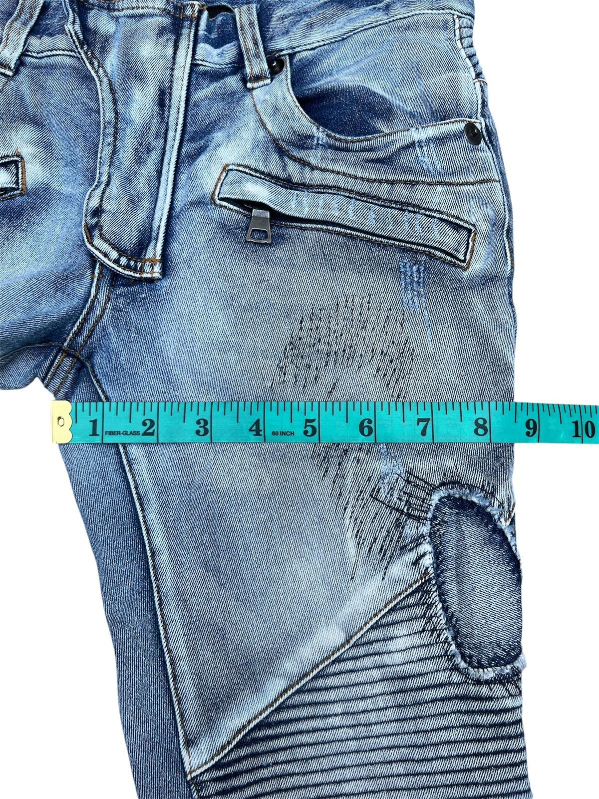 In The Attic In The Attic Homme Moto Distressed Denim Jeans Y2K Japan Size US 28 / EU 44 - 15 Thumbnail