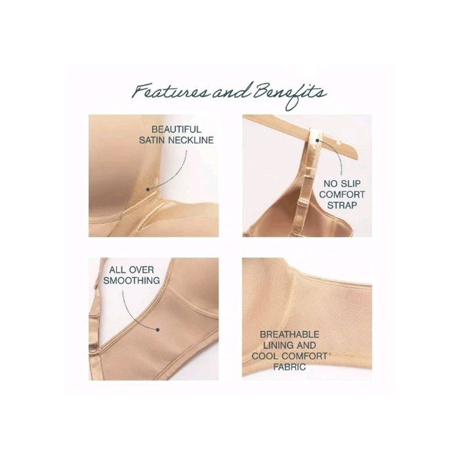 Other Playtex Women's 18 Hour Silky Wireless Bra Size 40DDD White Size ONE SIZE - 7 Thumbnail