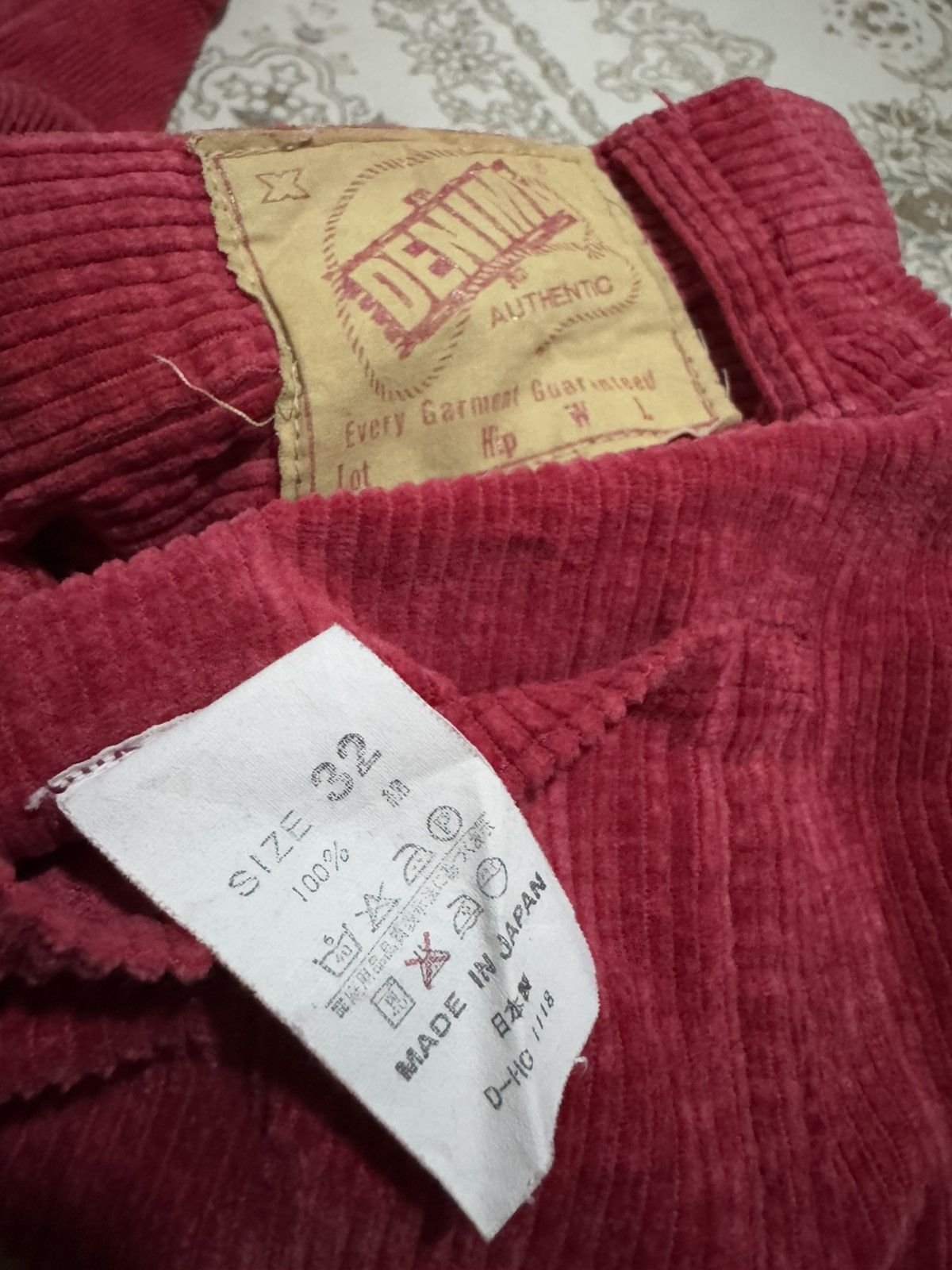 Denime × Japanese Brand Vtg Japan Denime Western Style Corduroy Jeans Size US 31 - 6 Thumbnail