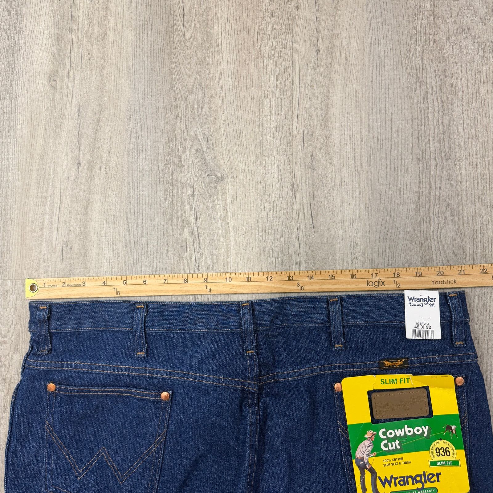 Wrangler Wrangler 936 Slim Cowboy Cut Jeans Men's 42x32 Blue NEW NWT Size US 42 / EU 58 - 7 Thumbnail