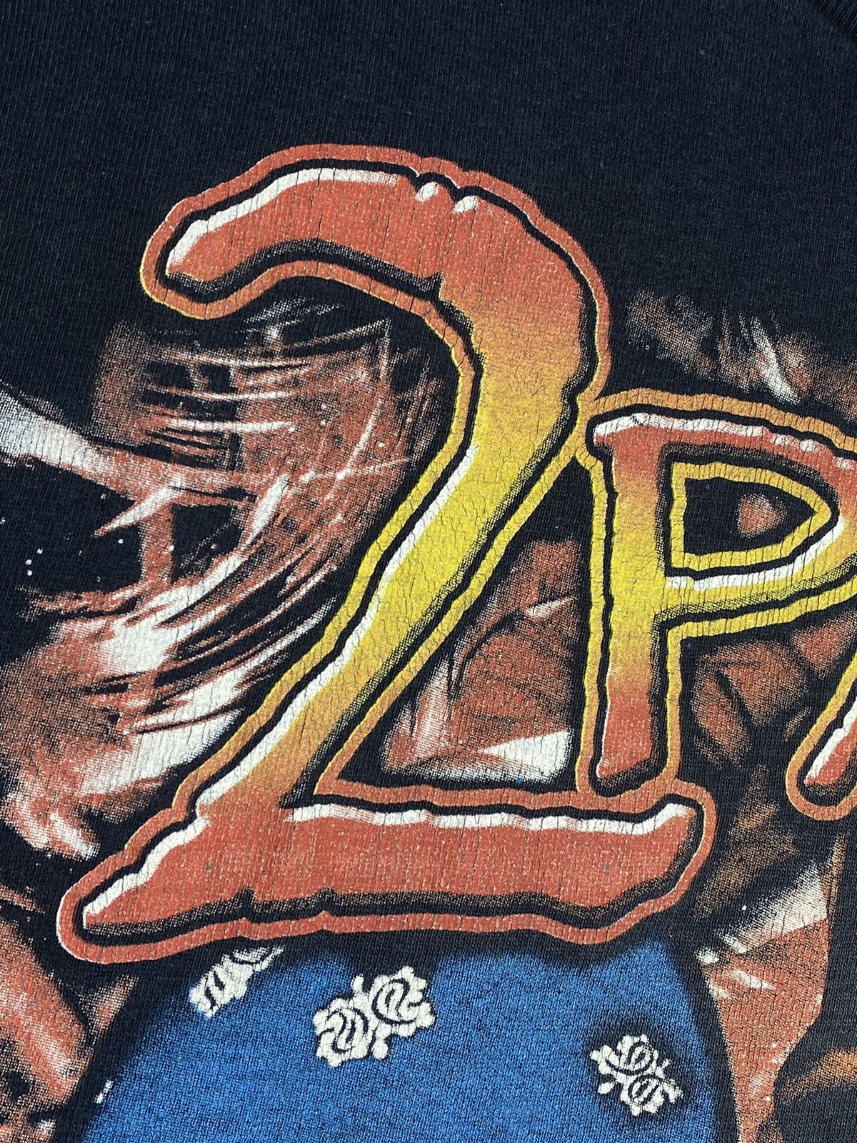 Rap Tees × Vintage 2Pac Vintage Graphic Print T-shirt Size US S / EU 44-46 / 1 - 7 Thumbnail