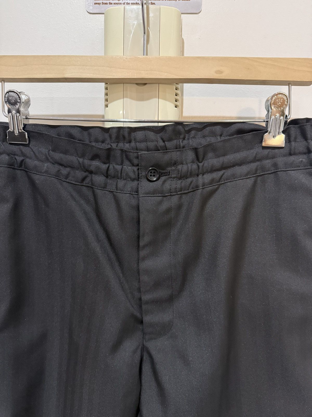 Comme des Garcons Homme Deux COMME DES GARÇONS HOMME DEUX Black Herringbone Trousers NEW Size US 32 / EU 48 - 15 Thumbnail