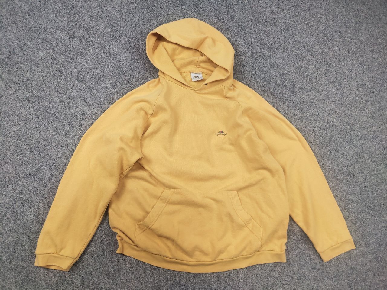 Fruit Of The Loom Vintage 90's fruit of the loom USA Logo Yellow Blank Hoodie Size US L / EU 52-54 / 3 - 7 Thumbnail