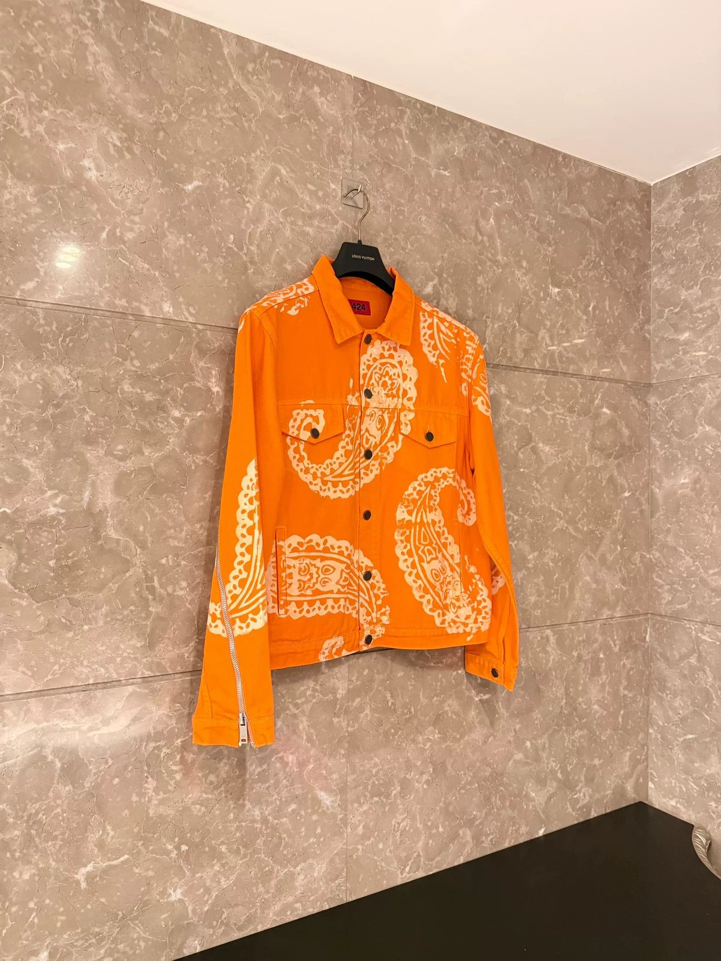 424 Orange Casual Print Jacket Limited Edition Size US M / EU 48-50 / 2 - 1 Thumbnail