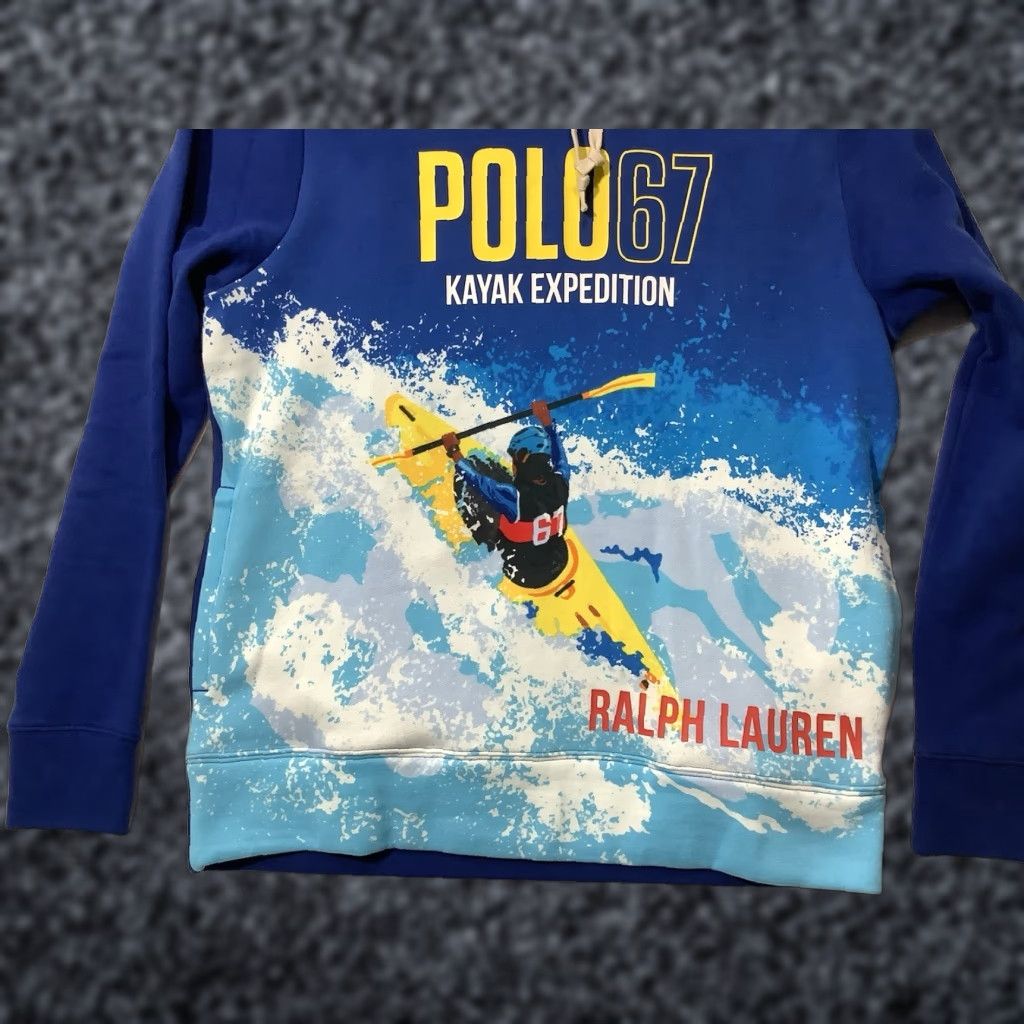 Polo Ralph Lauren Polo Ralph Lauren Hoodie Medium Blue Kayak Expedition Fleece Mens New Size US M / EU 48-50 / 2 - 1 Thumbnail