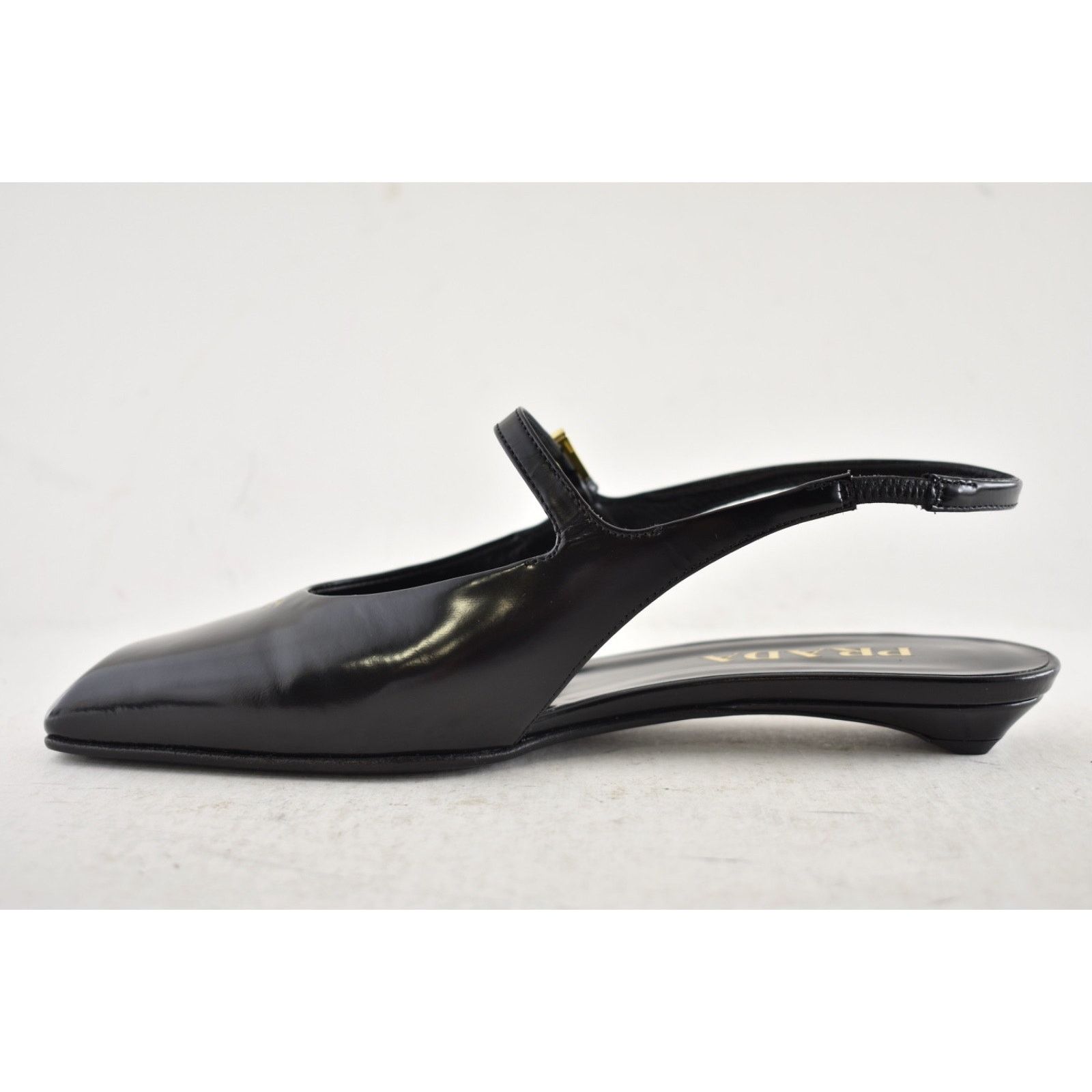 Prada Prada Black Leather Mary Jane Slingback Ballet Flat 36 Size US 6 / IT 36 - 12 Thumbnail
