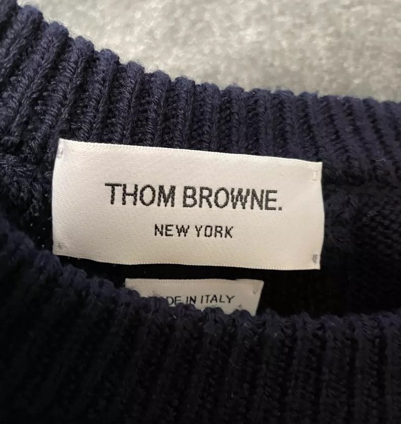 Thom Browne Thom Browne Cotton knit pullover sweater Size US M / EU 48-50 / 2 - 7 Thumbnail