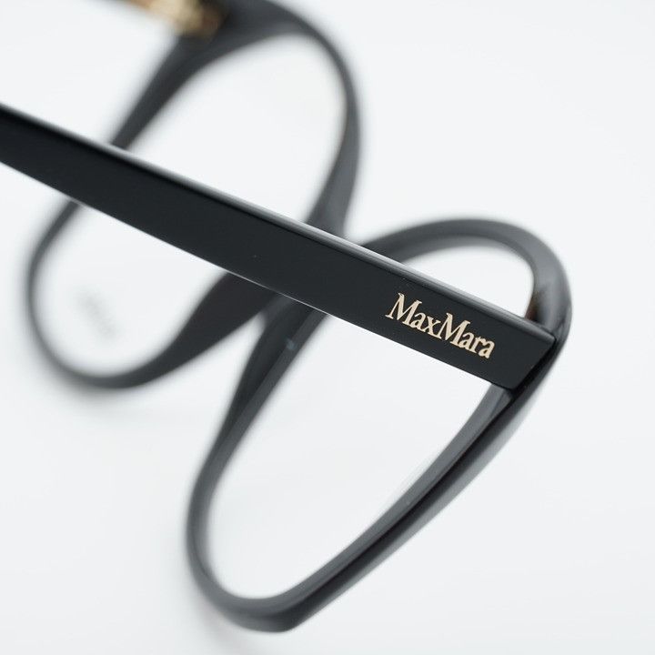 Max Mara Max Mara MM5029 001 Eyeglasses Black 57mm Square Frame Size ONE SIZE - 8 Thumbnail