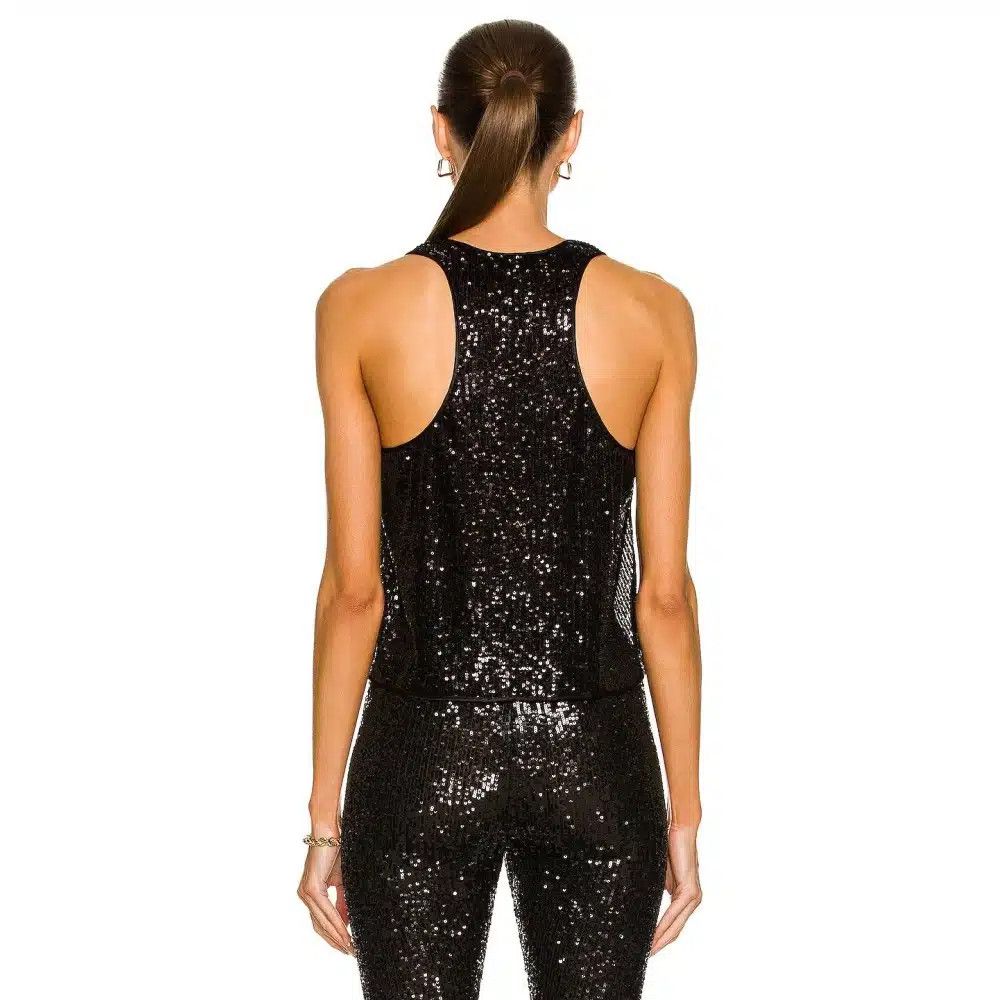 Tom Ford o1loc1c0525 TS1986 Sequined Tank Top in Black Size S / US 4 / IT 40 - 4 Thumbnail