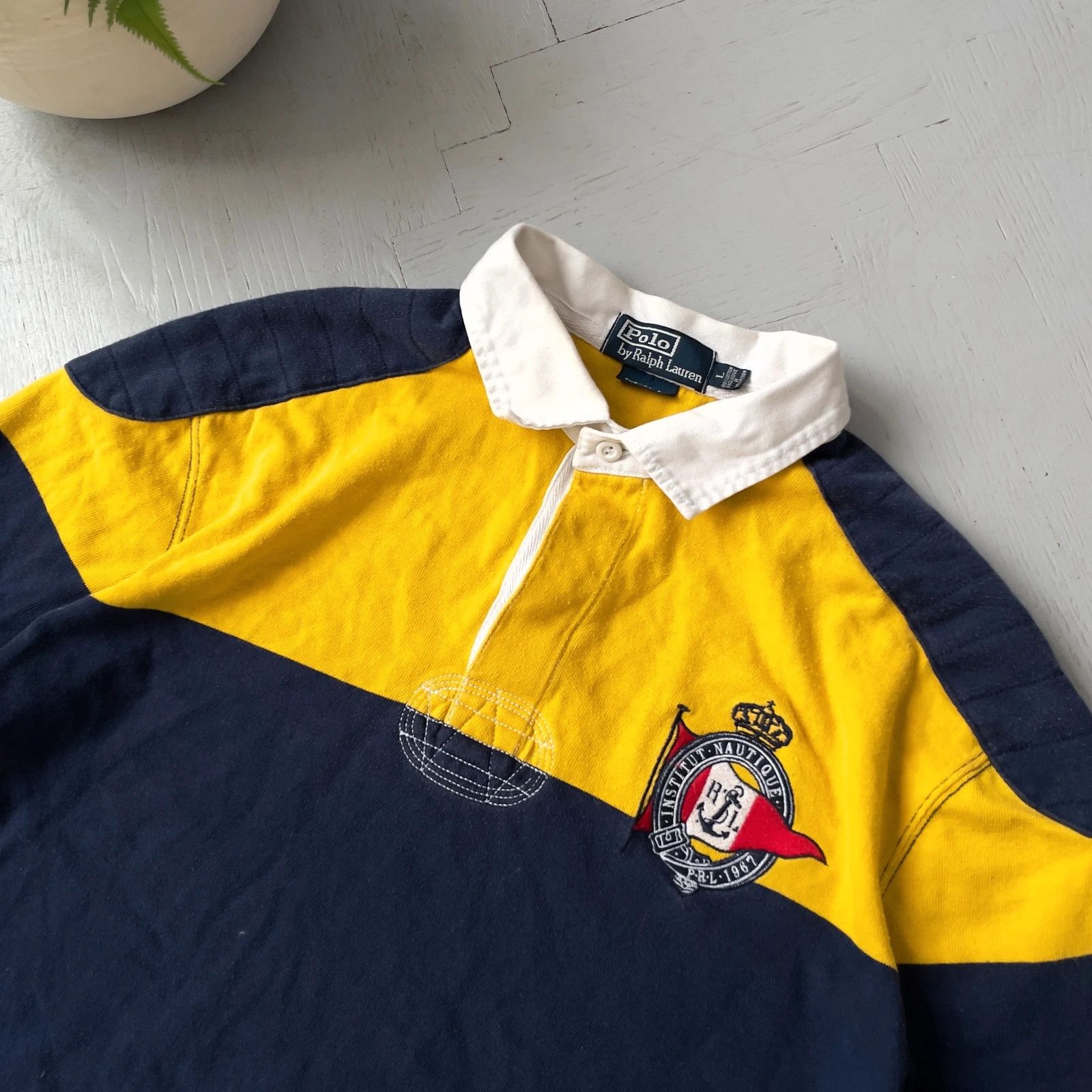 Vintage Vintage Polo by Ralph Lauren Preppy Rugby Shirt Size US L / EU 52-54 / 3 - 4 Thumbnail