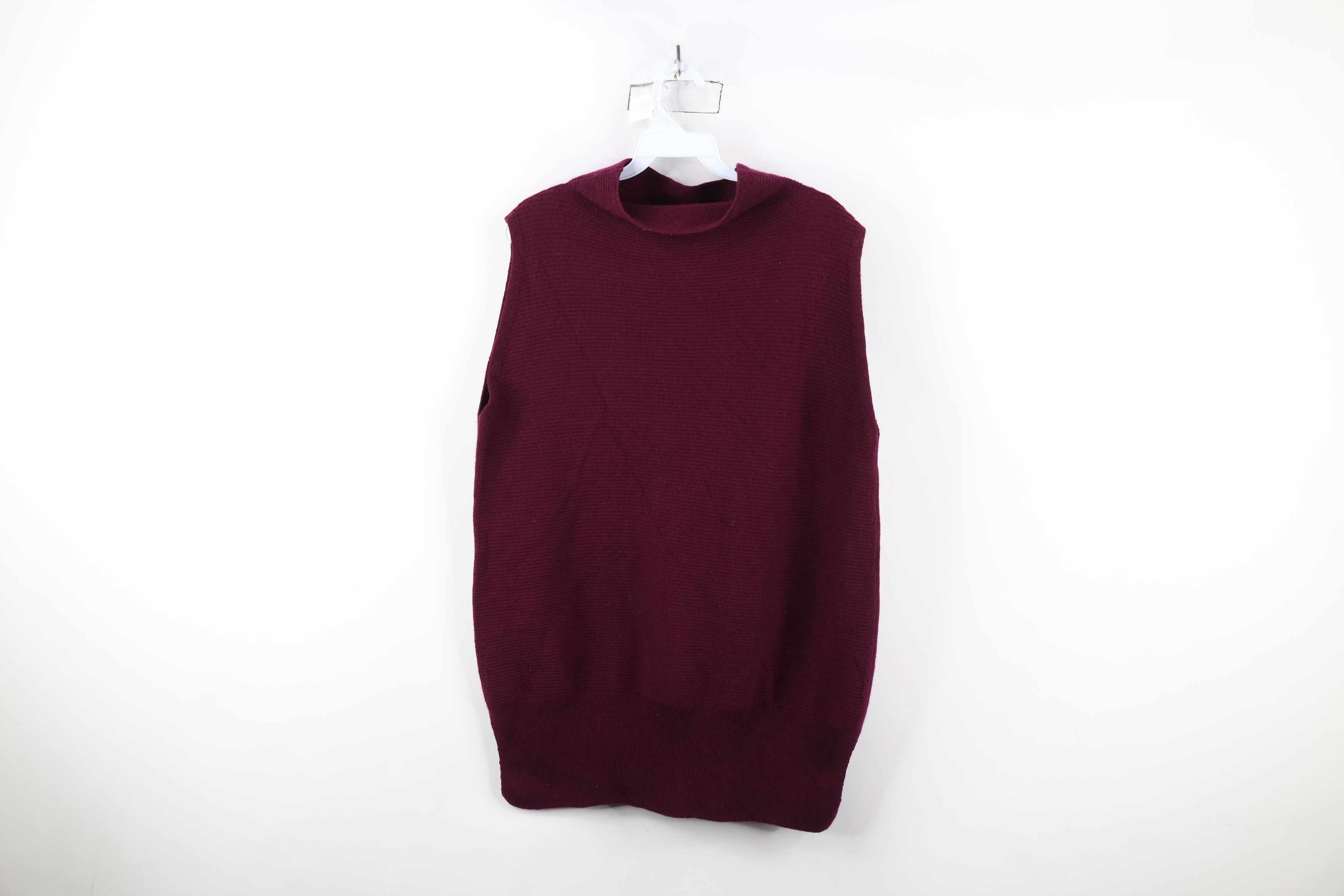 Vintage Vintage Y2K Babydoll Sleeveless Cashmere Ribbed Knit Sweater Size XXL / US 16-18 / IT 52-54 - 9 Thumbnail