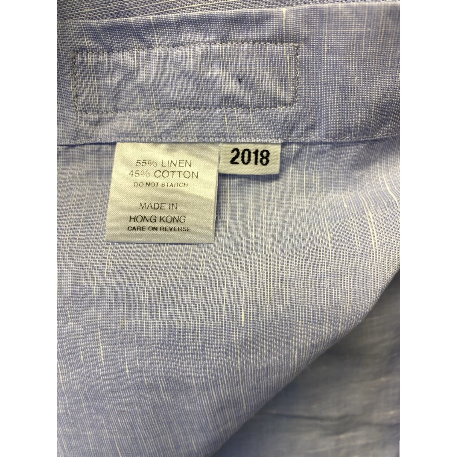 Vintage ASCOT CHANG Dress Shirt XL Blue Solid Long Sleeve Athletic Fit 100% Cotton Mens Size US XL / EU 56 / 4 - 7 Thumbnail