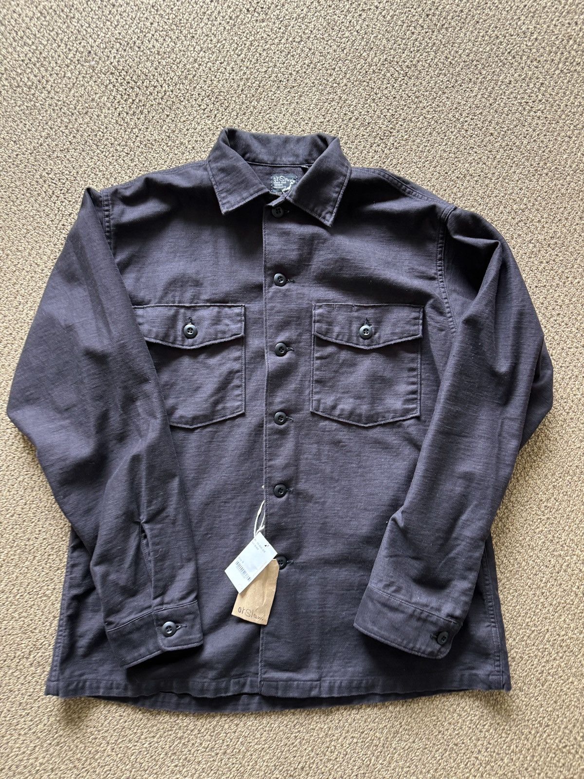 image of Orslow Us Fatigue Shirt Black Sz. 5 , Men's (Size 2XL)
