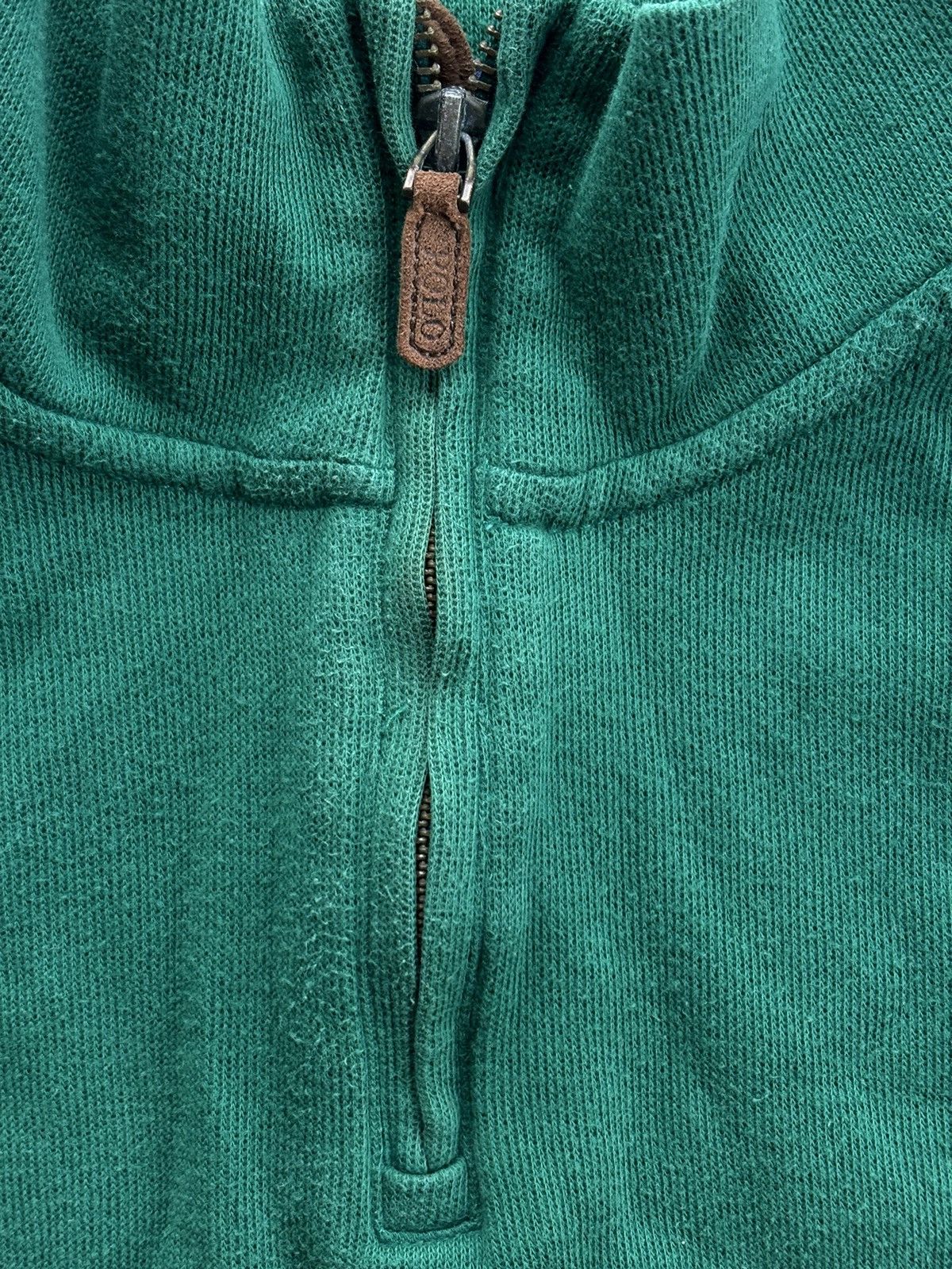 Polo Ralph Lauren Polo Ralph Lauren Bottle Green Quarter Zip Size US L / EU 52-54 / 3 - 8 Thumbnail