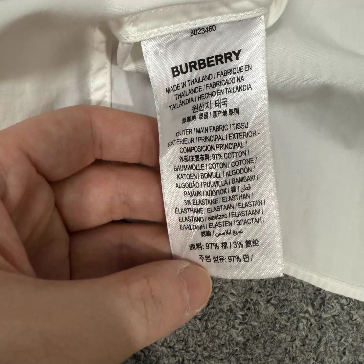 Burberry Burberry White TB Embroidered Logo Shirt L 99 New Size L / US 10 / IT 46 - 4 Thumbnail