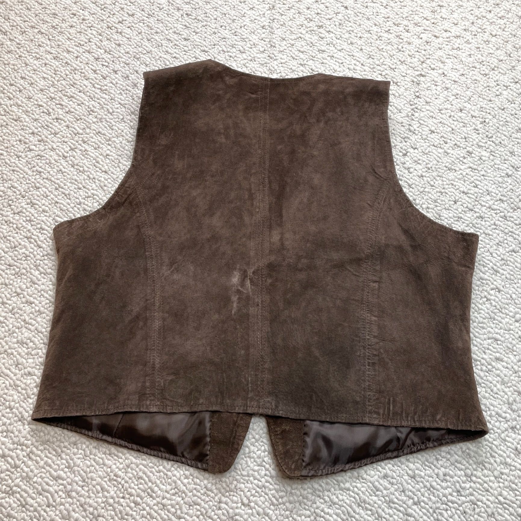 Vintage VINTAGE Hunt Club Vest Womens 16 Brown Genuine Leather Full Zip Pockets Sleeveless Top Size XXL / US 16-18 / IT 52-54 - 7 Thumbnail