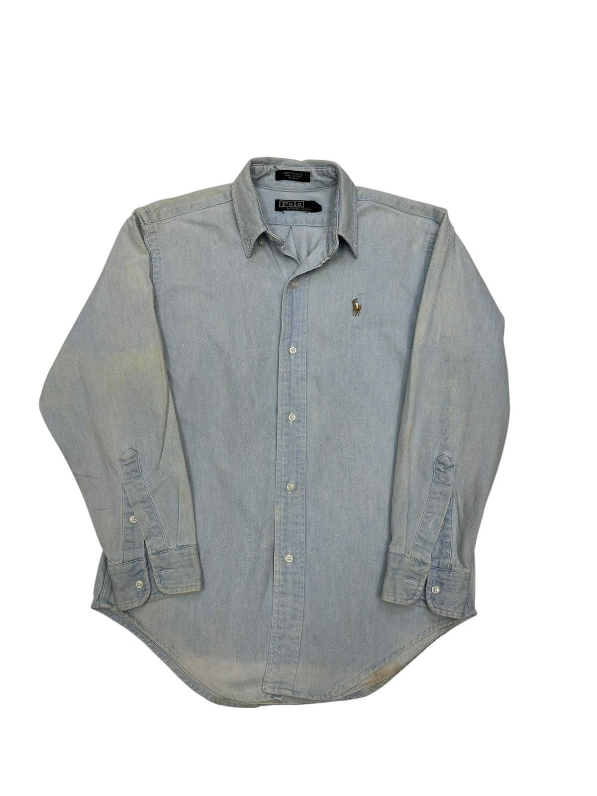Polo Ralph Lauren Polo Ralph Lauren USA SunFaded Button Up Shirt Size M / US 6-8 / IT 42-44 - 2 Thumbnail