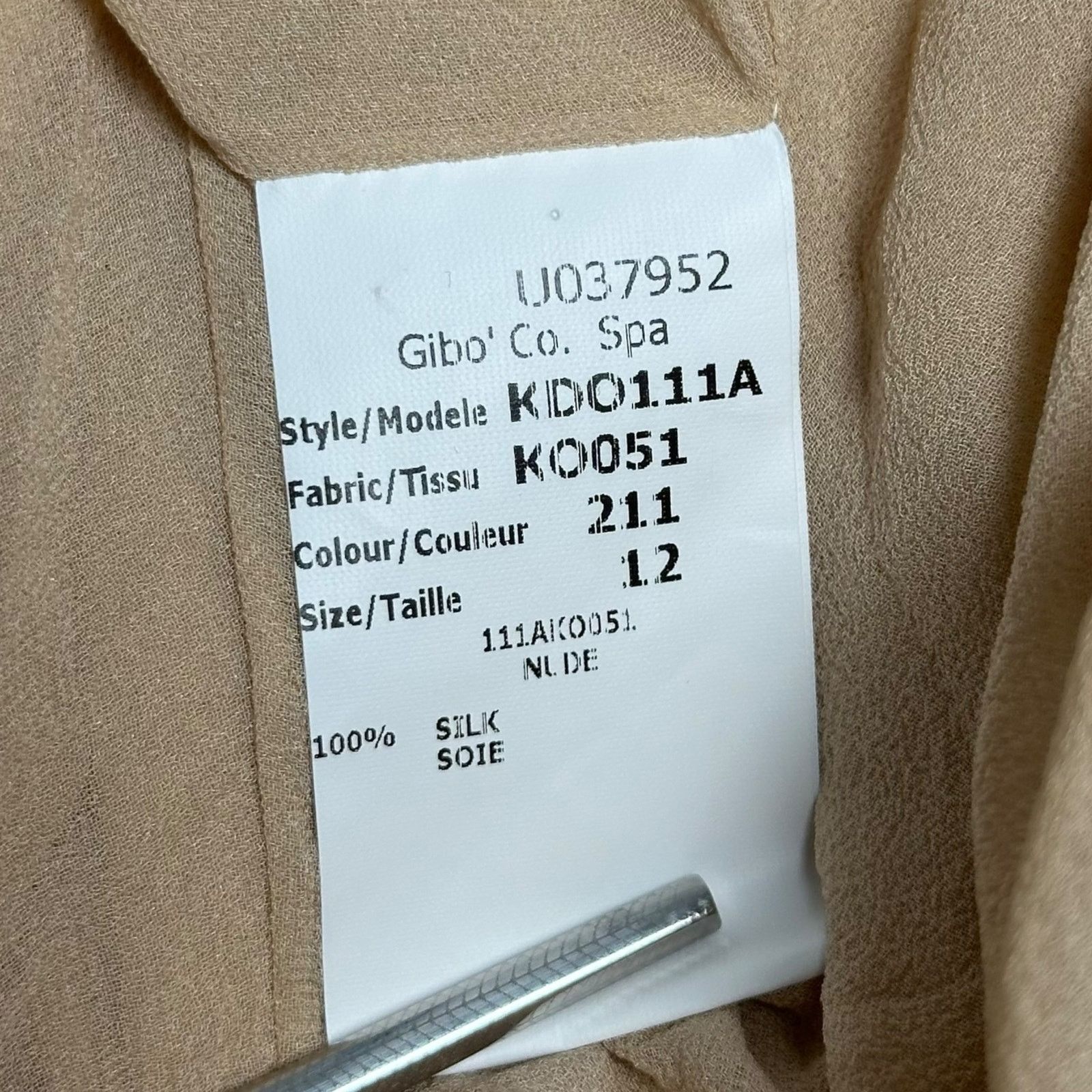 Michael Kors NWT $4995 Michael Kors Collection Silk Nude Skirt SS 07 Size 34" / US 12 / IT 48 - 6 Thumbnail