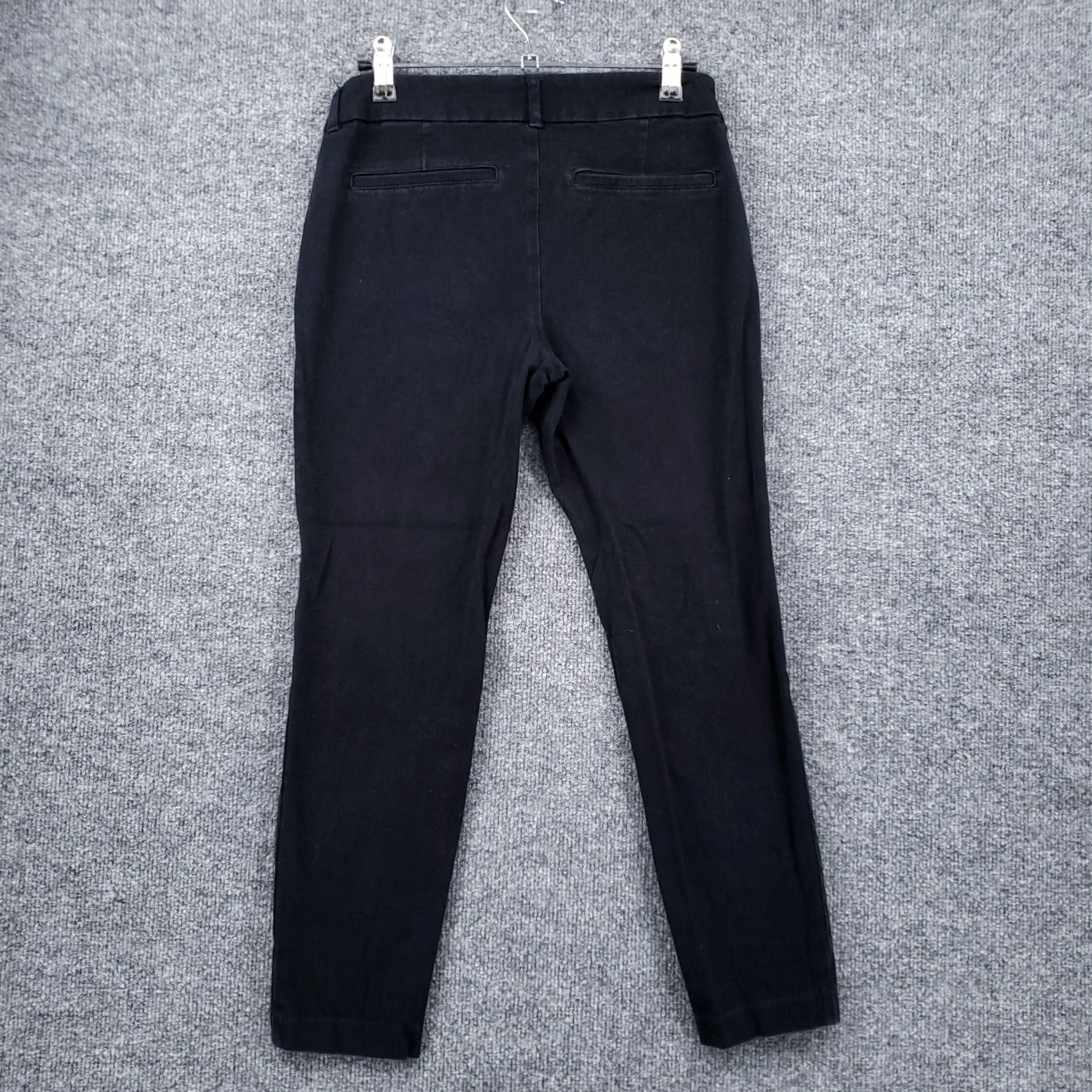 Old Navy Old Navy Pants Womens Black Pixie Straight Leg Mid Rise Flat Front Zip Size 4 Size 29" - 2 Thumbnail