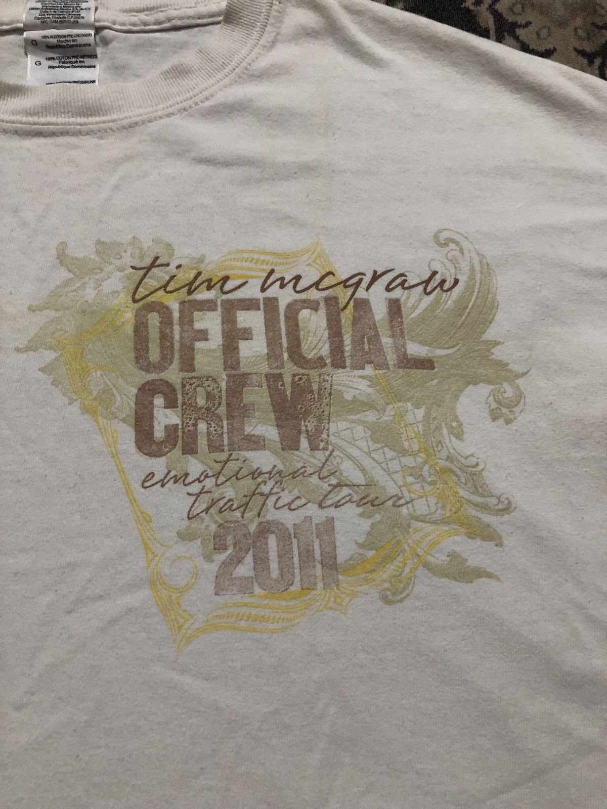 Band Tees × Vintage TIM MCGRAW OFFICIAL CREW TOUR 2011 Size US L / EU 52-54 / 3 - 4 Thumbnail