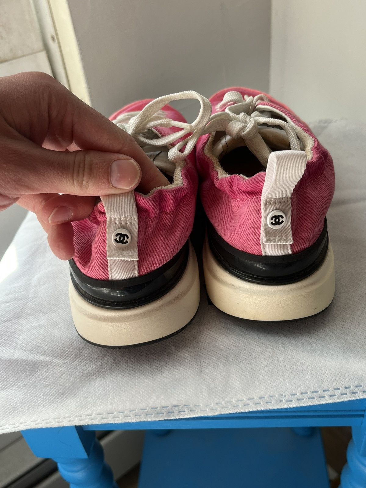 Chanel Chanel Trainer Sneaker Pink Size US 7.5 / IT 37.5 - 16 Thumbnail