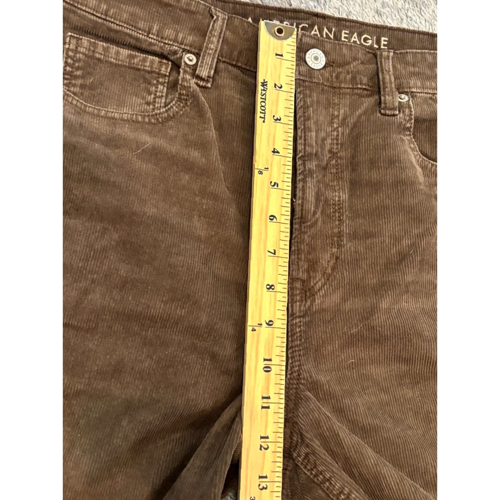 American Eagle Outfitters NWT American Eagle Outfitters Corduroy Pants Womens 12L Long Brown Mom Straight Leg Jeans Regular Boys/Girls? Size 34" / US 12 / IT 48 - 6 Thumbnail