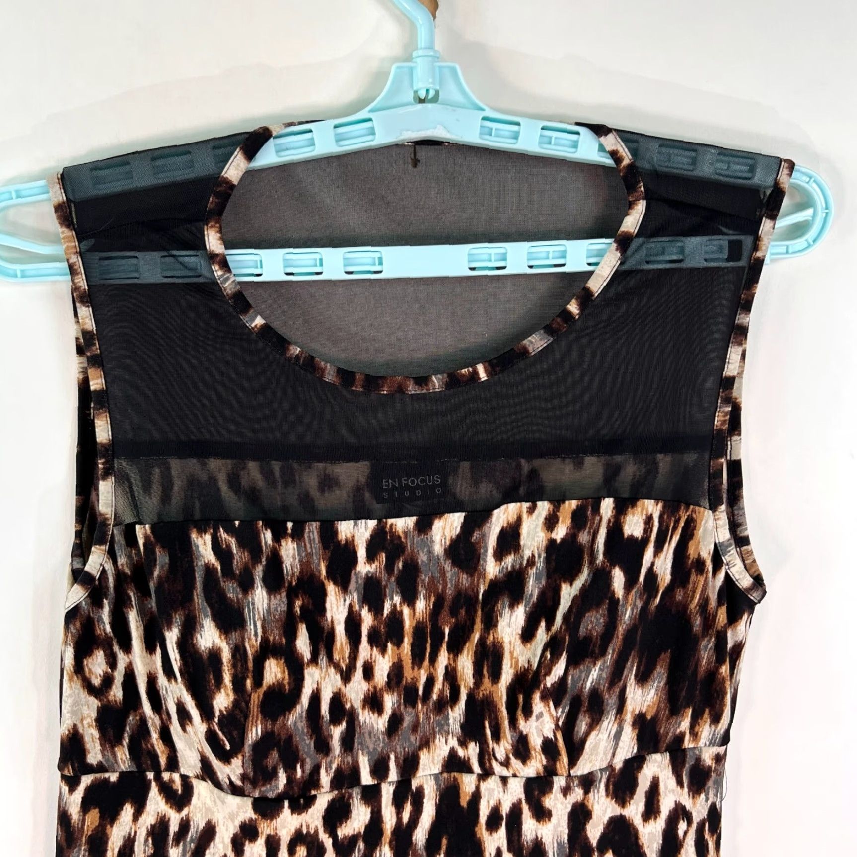 Vintage EnFocus Studio Illusion Pleated Dress Sleeveless Animal Print M Size M / US 6-8 / IT 42-44 - 2 Thumbnail