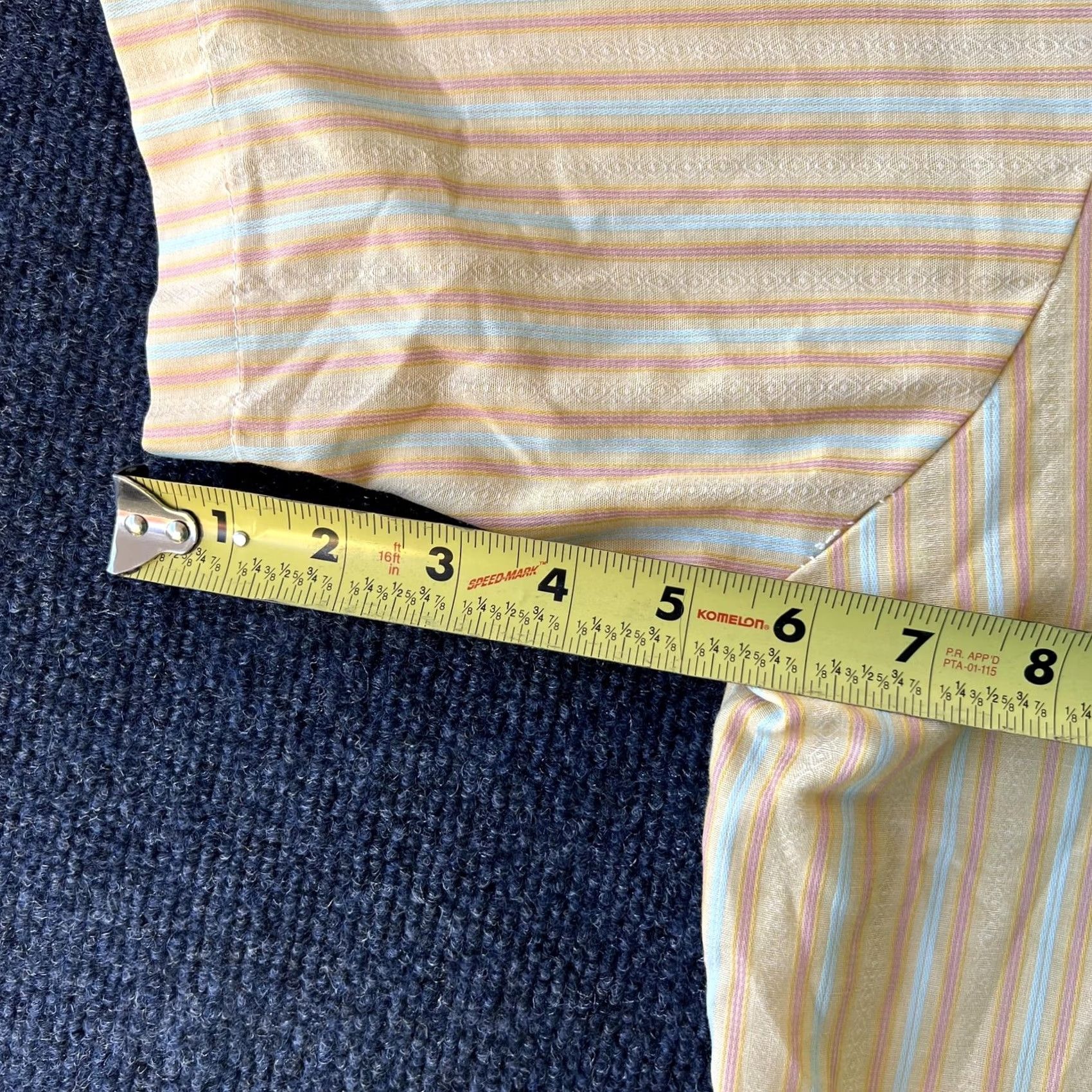 Vintage VINTAGE Durable Press Shirt Mens Large Yellow Pastel Stripe Short Sleeve Button Size US L / EU 52-54 / 3 - 5 Thumbnail