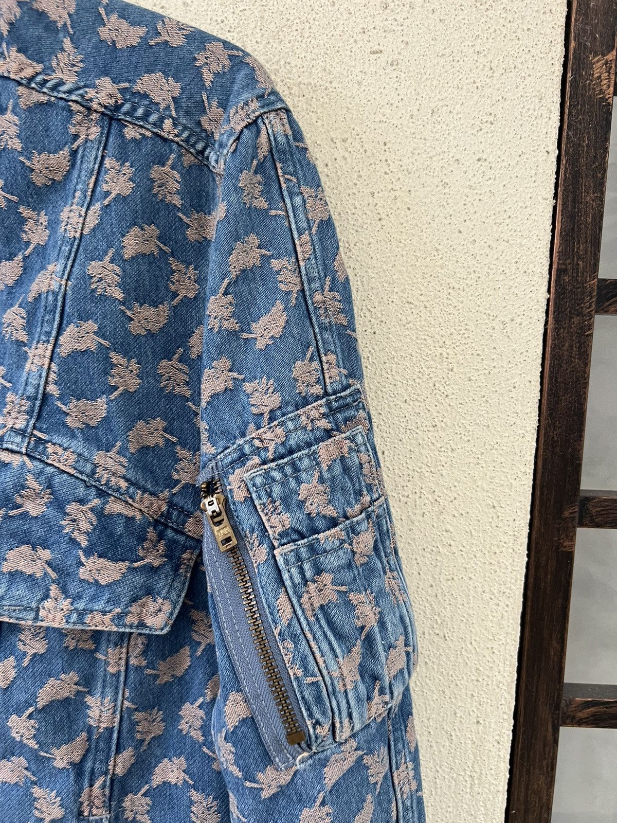 Issey Miyake Mercibeaucoup Embroidered Denim Bomber Trucker Jacket Size US M / EU 48-50 / 2 - 11 Thumbnail