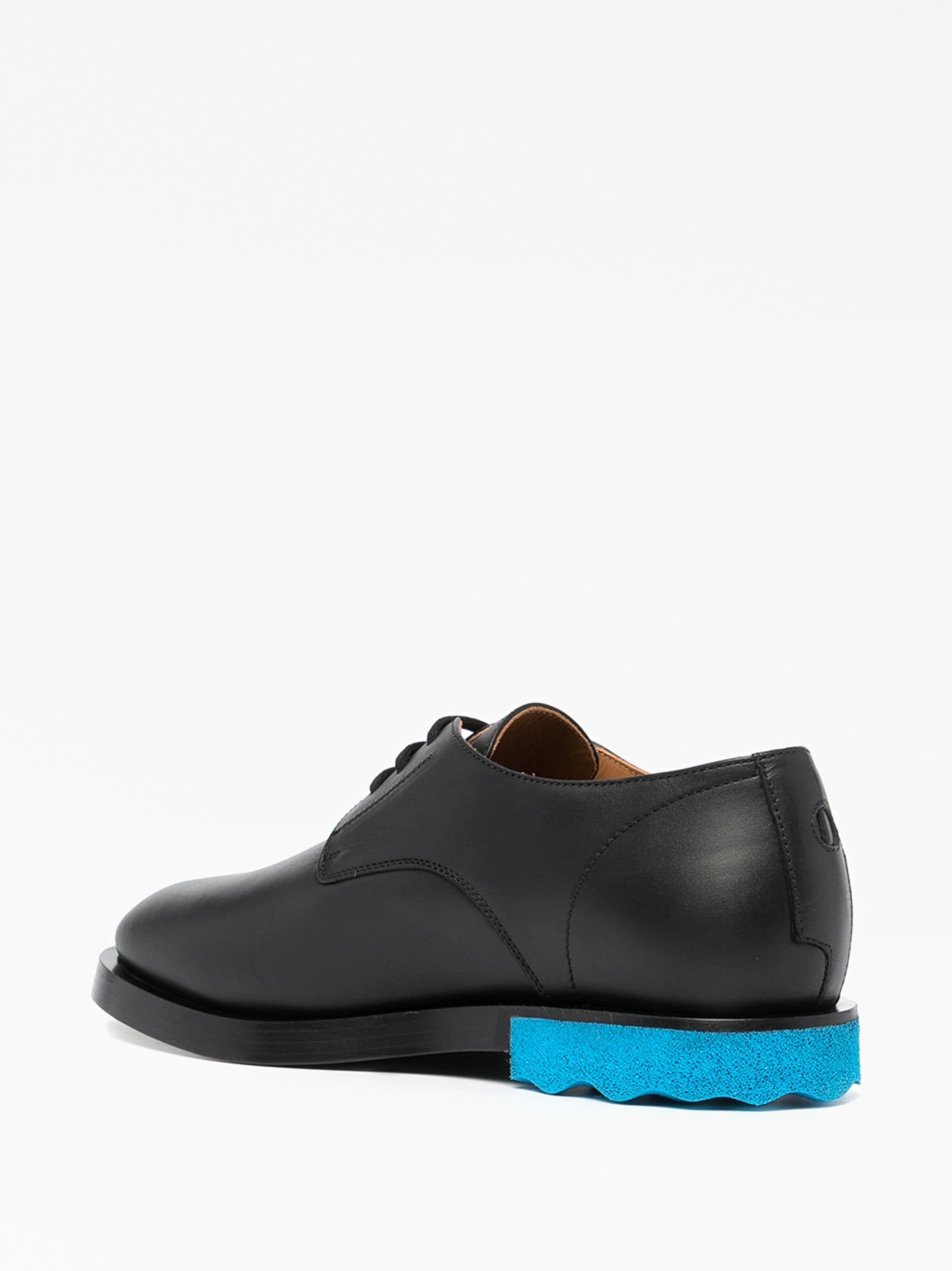Off-White o1gr1nt0125 Eco Leather Derby Sponge Heel Shoes in Black Size US 11 / EU 44 - 3 Thumbnail