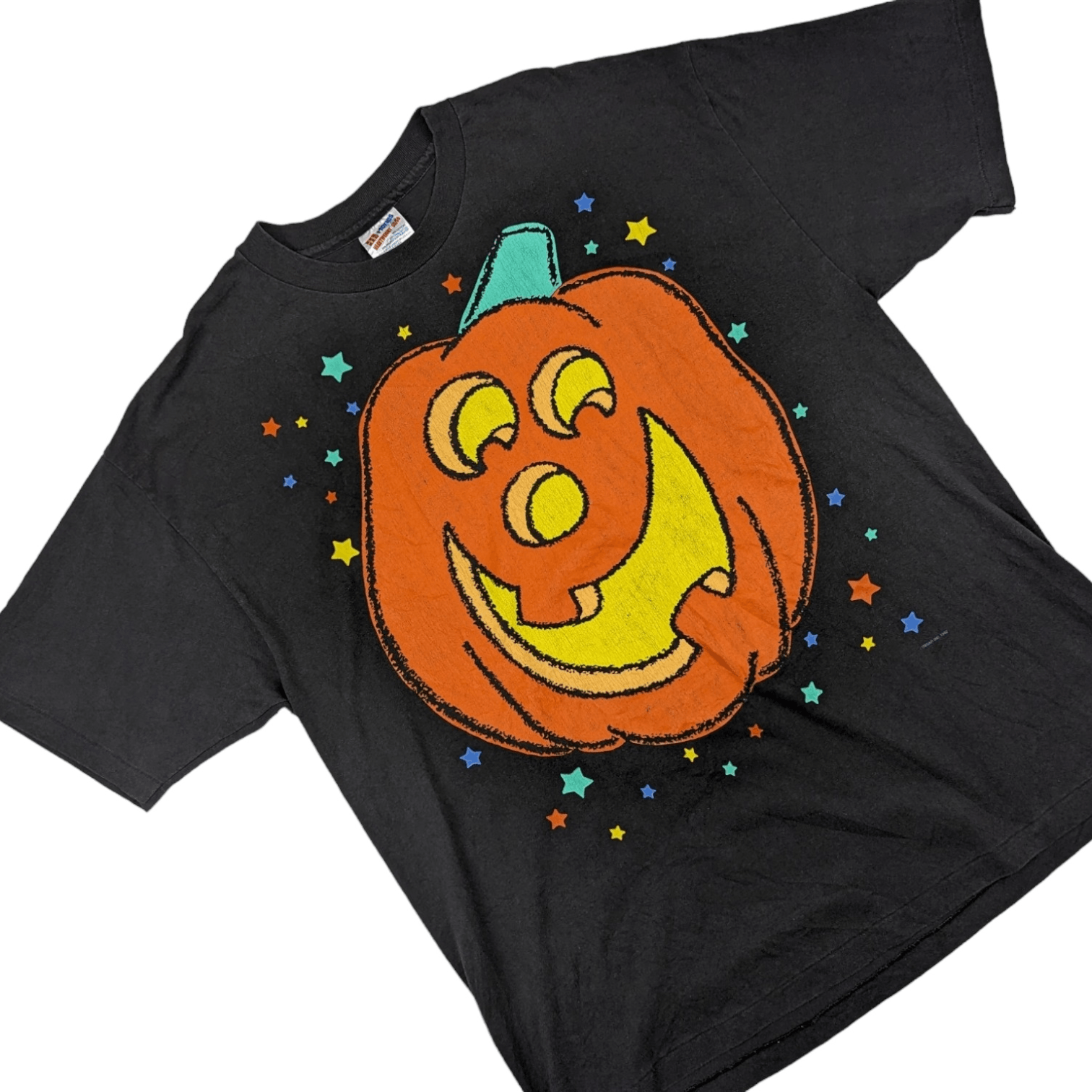 Hanes Vintage 90's Trisar 1992 HANES Halloween Pumpkin T-Shirt Size US XL / EU 56 / 4 - 3 Thumbnail