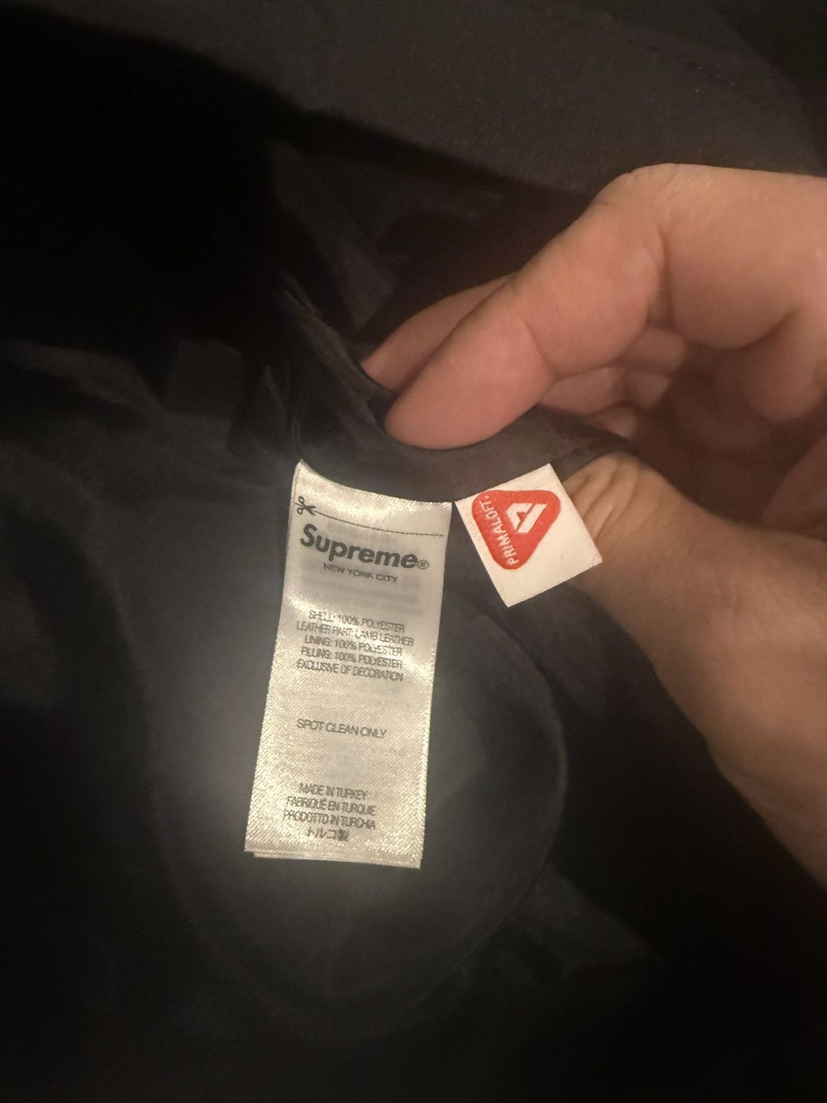 Supreme Supreme Leather Yoke Puffer Jacket Black (Size Small) Size US S / EU 44-46 / 1 - 6 Thumbnail