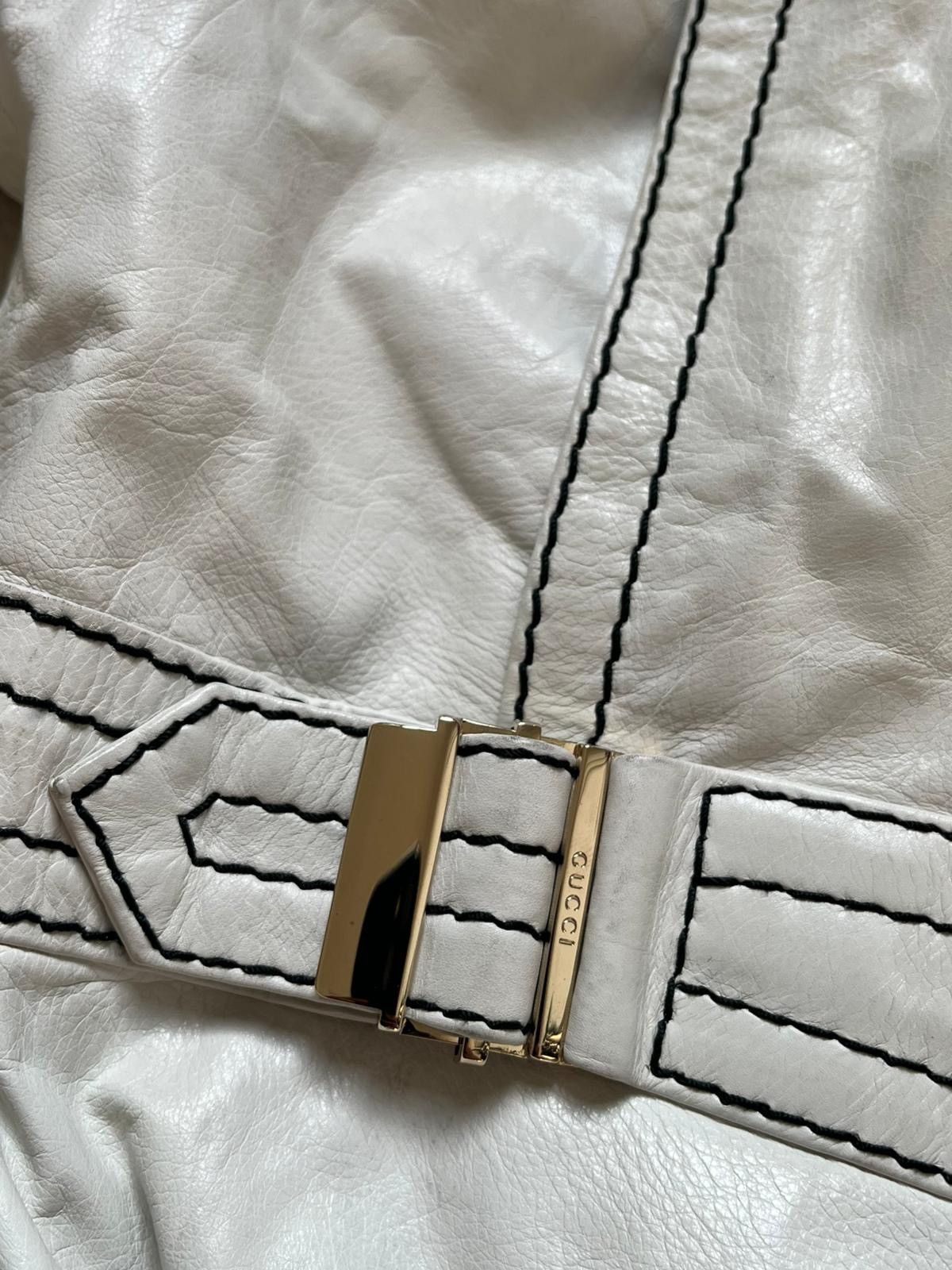 Gucci Gucci 2006 Genuine Leather Pockets Cropped Madonna Jacket Size XS / US 0-2 / IT 36-38 - 9 Thumbnail
