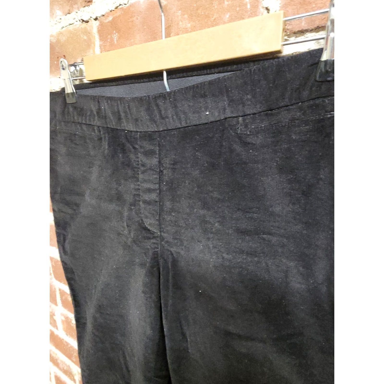 J. Jill J. Jill Womens Corduroy Pants Size 6 Tall Straight Leg Side Zip Black Tall Pants Womens Corduroy Size 28" / US 6 / IT 42 - 4 Thumbnail