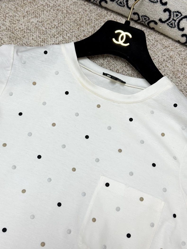 Chanel Chanel White beaded short-sleeved T-shirt Size XXS / US 00 / IT 34 - 4 Thumbnail