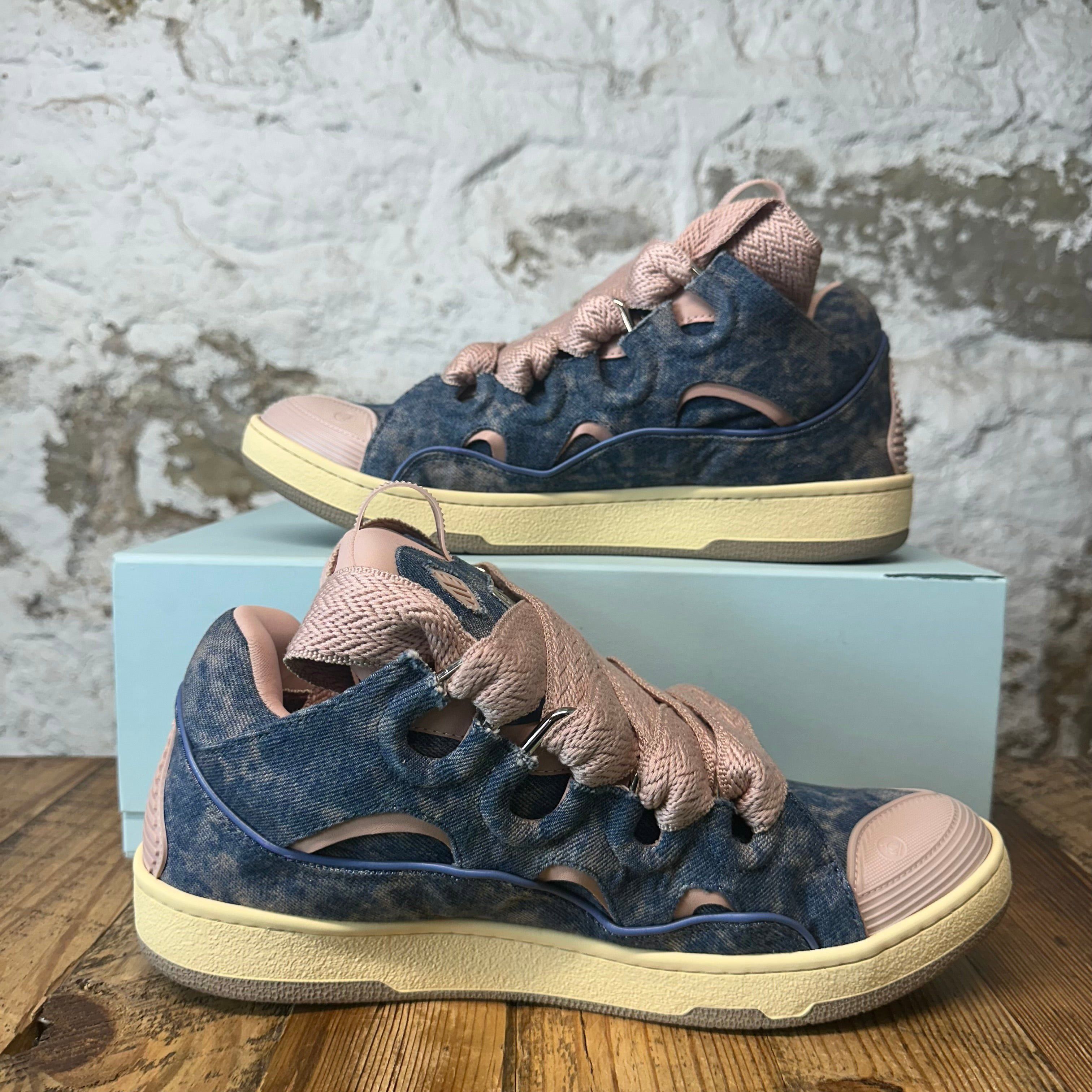 Lanvin Lanvin Curb Rose Denim Beige Sneaker Sz 12 (45) DS Size US 12 / EU 45 - 2 Thumbnail