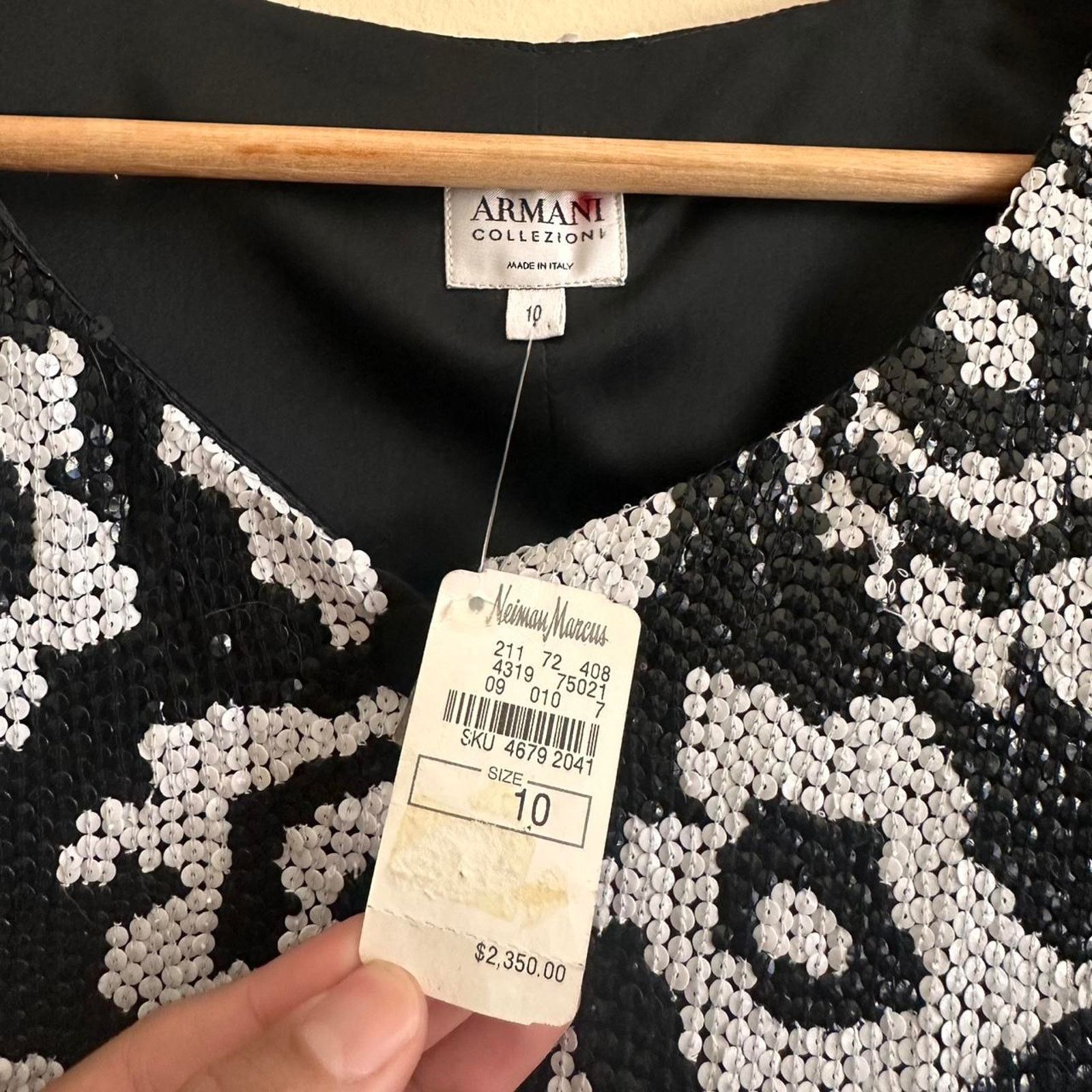 Armani × Vintage Vintage Armani Collezioni Sequin Jacket Size 10 Size L / US 10 / IT 46 - 8 Thumbnail