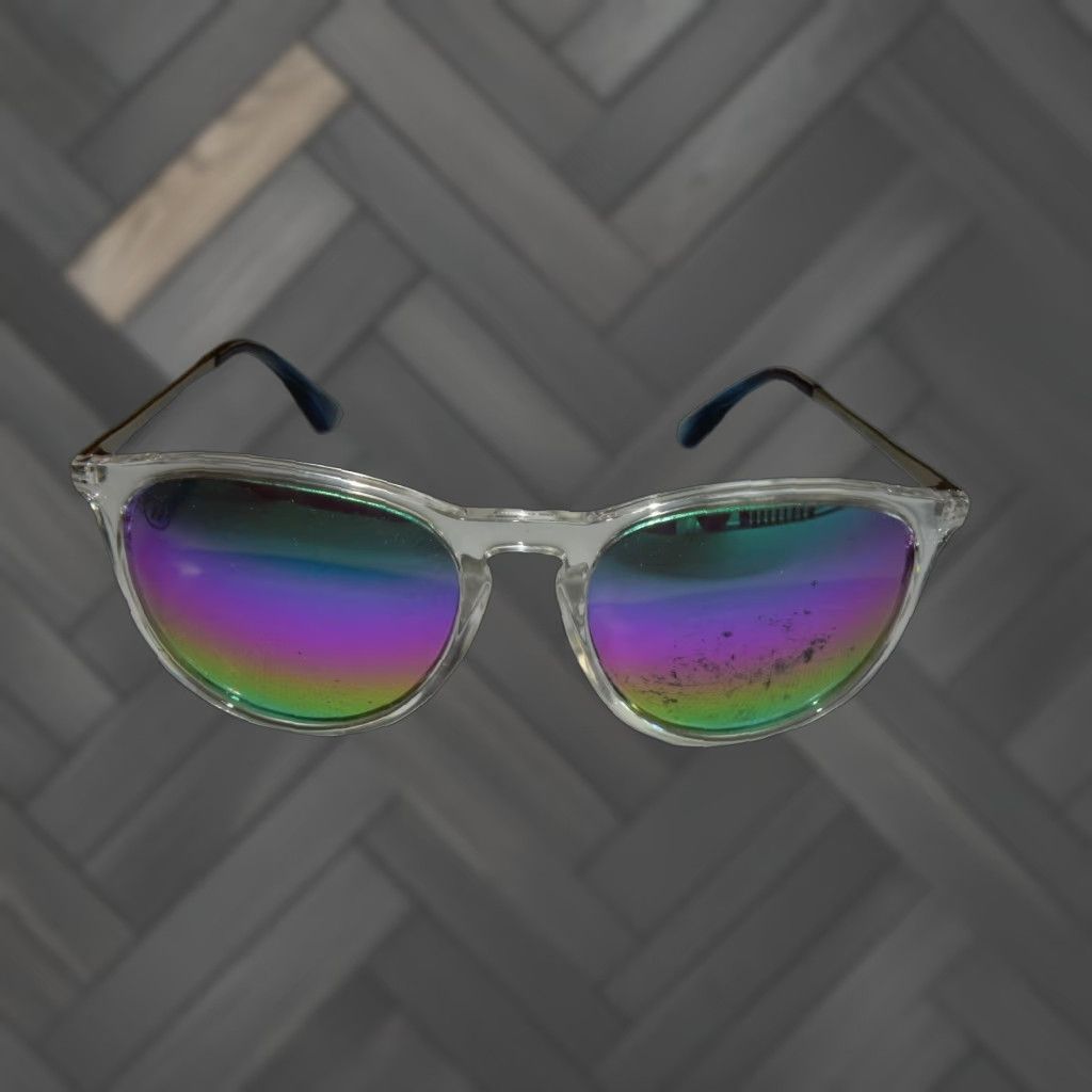 Vintage VINTAGE Blenders Sunglasses Unisex Adults Silver Blue 90s Cool Size ONE SIZE - 1 Thumbnail