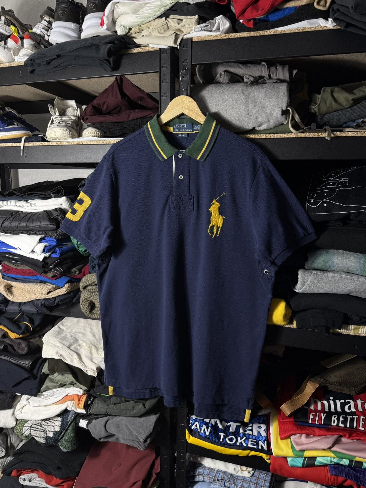 Polo Ralph Lauren Vintage Polo Ralph Lauren Big Pony 3 Polo Shirt Rugby Preppy Size US XL / EU 56 / 4 - 1 Thumbnail